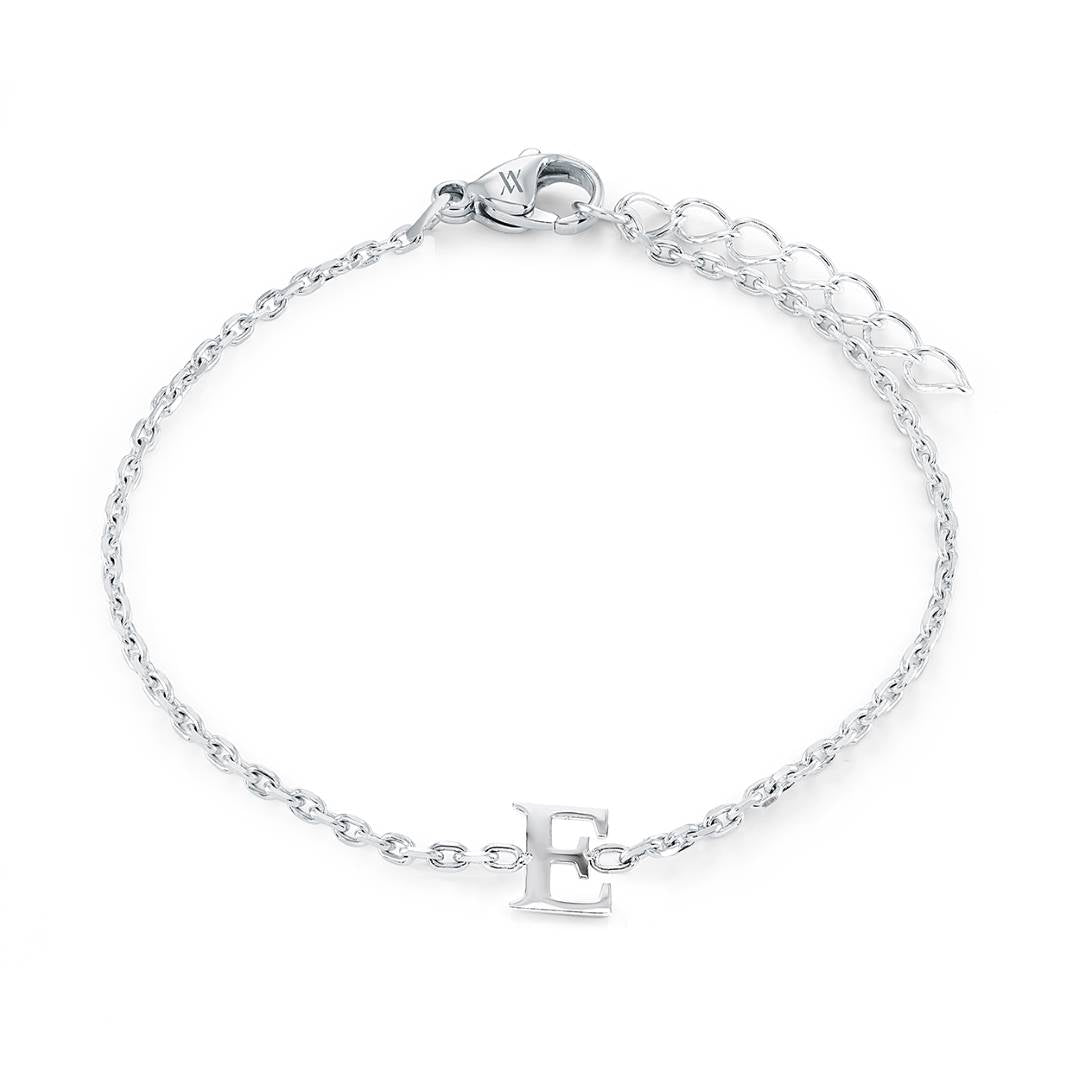 Block Initial Bracelet