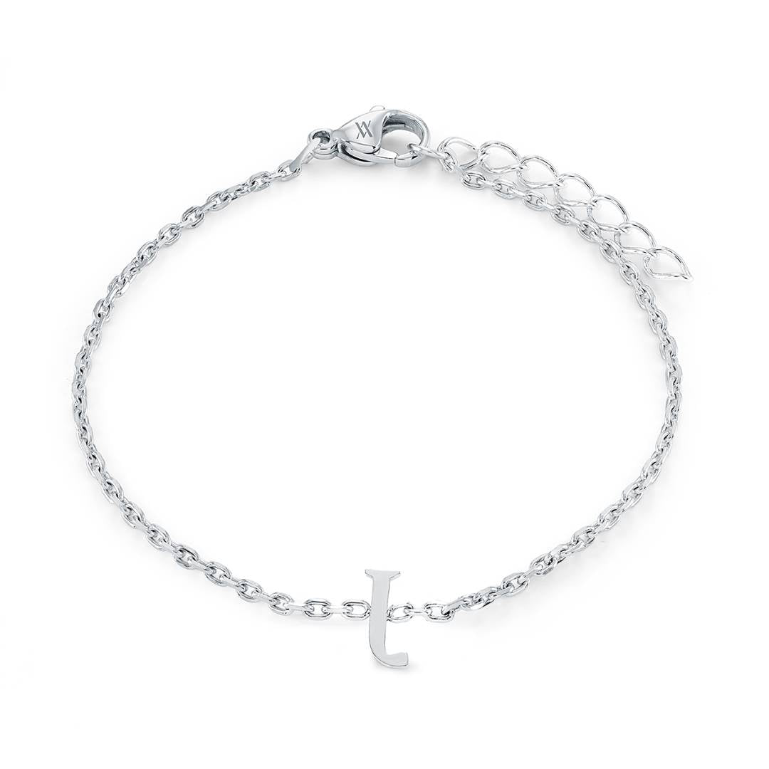 Block Initial Bracelet