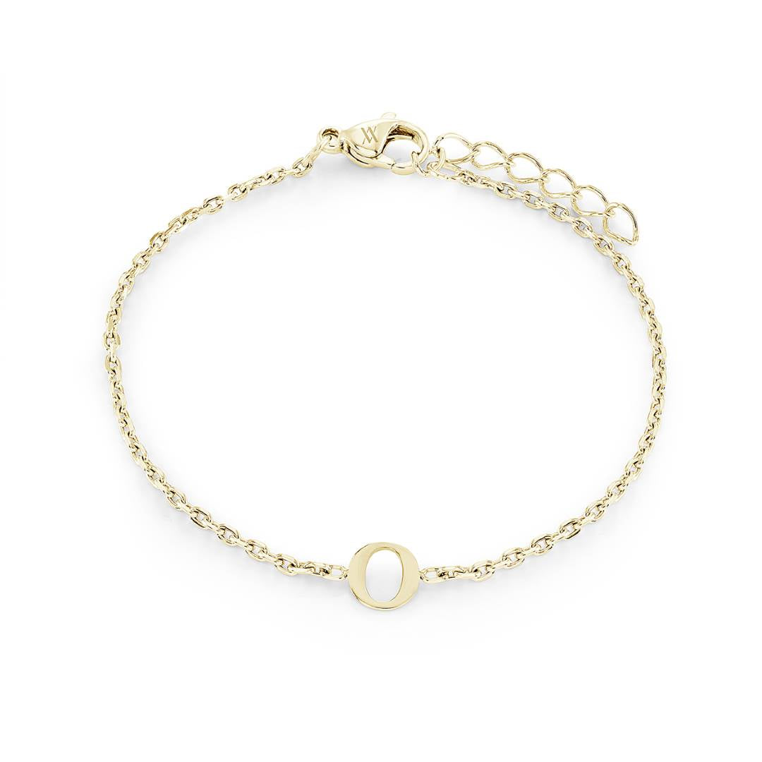 Block Initial Bracelet