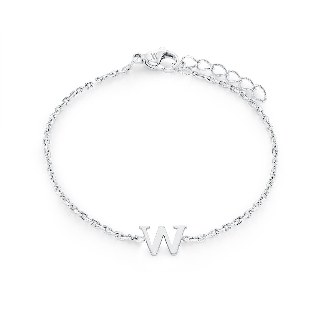 Block Initial Bracelet