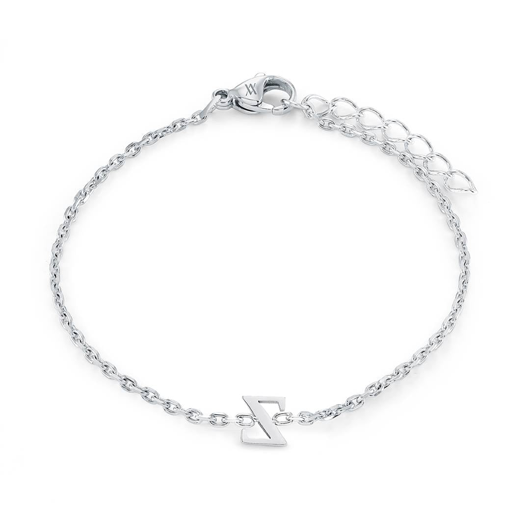 Block Initial Bracelet