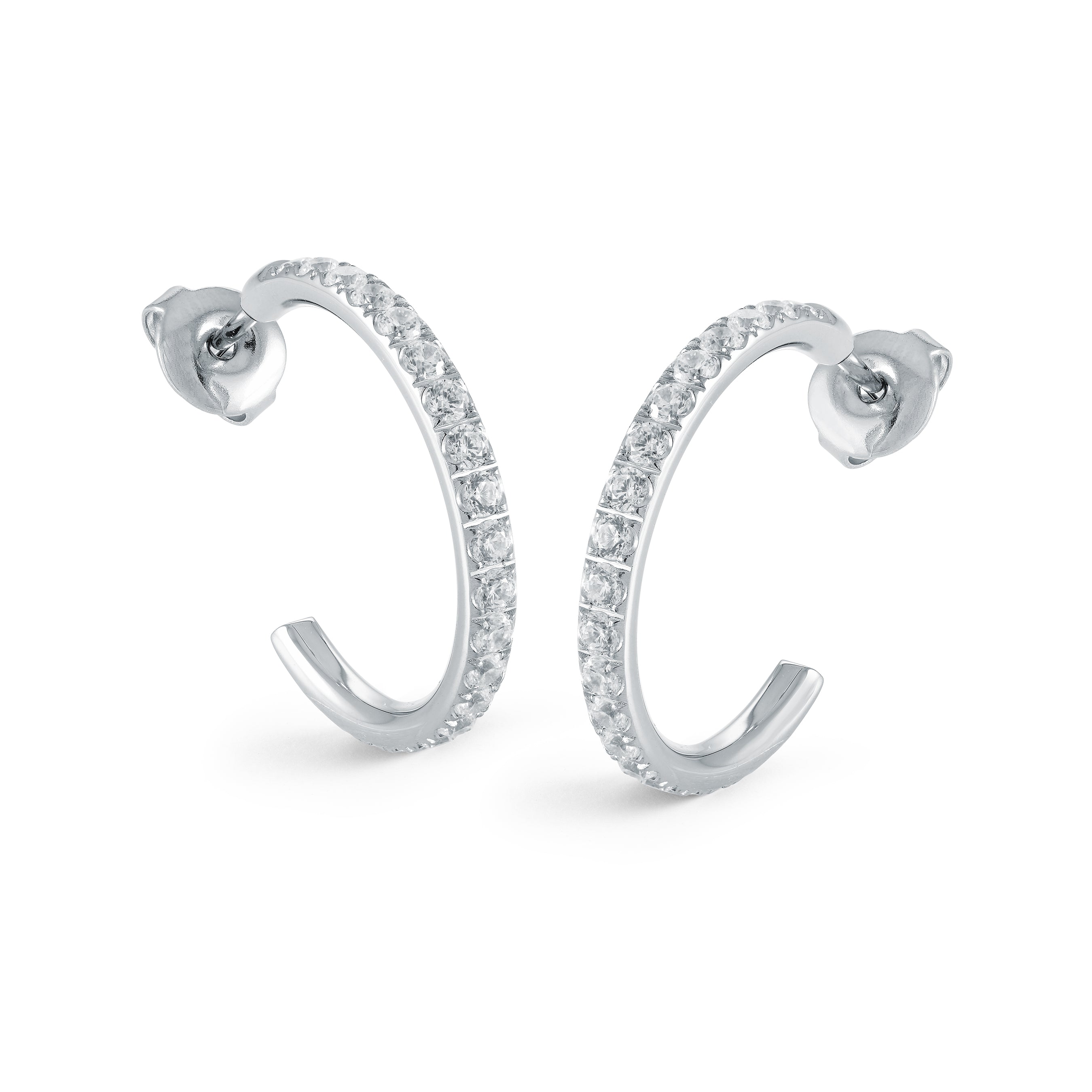 Boucles d'oreilles créoles mi-longues de 22 mm