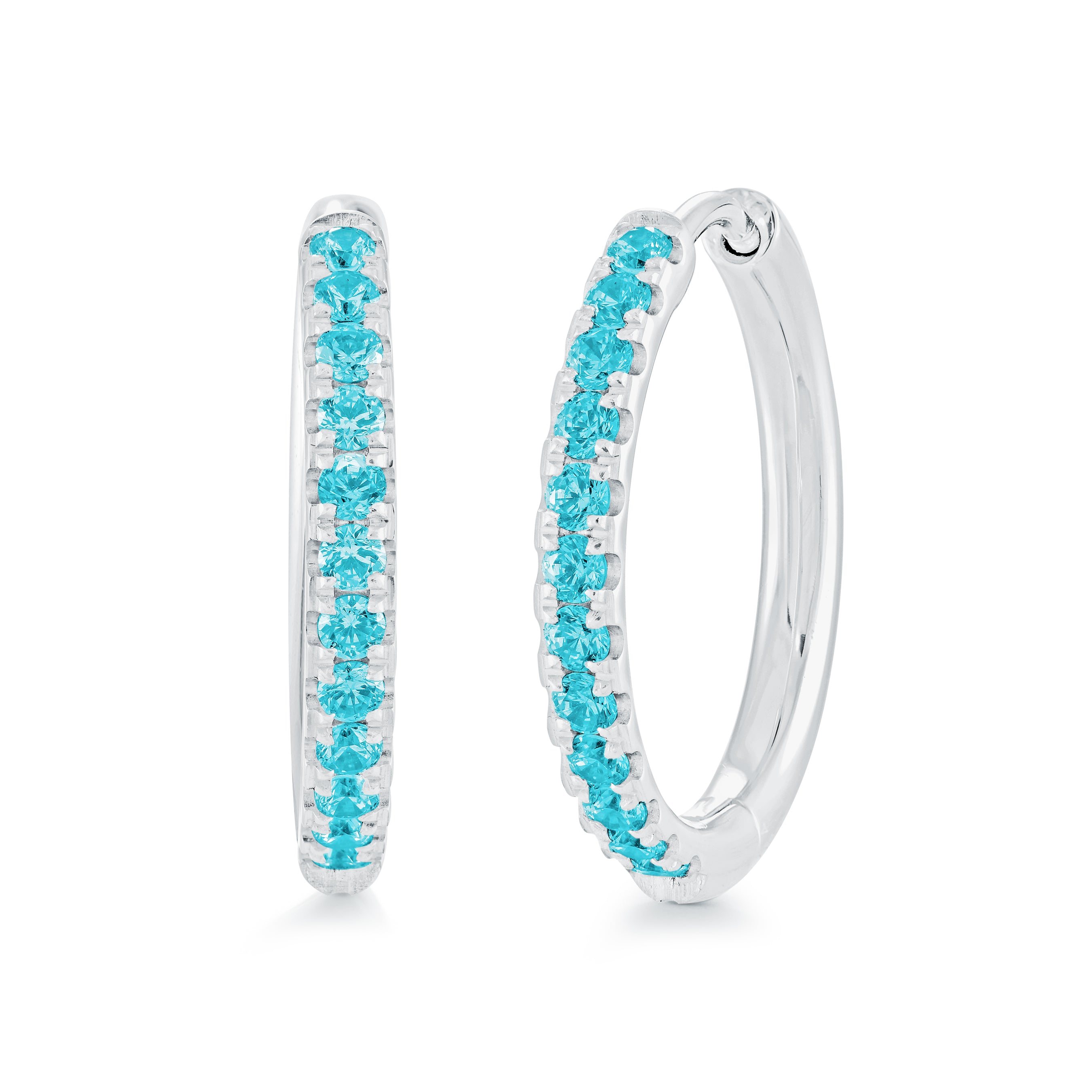 22mm Colored Eternity Cz Hoops