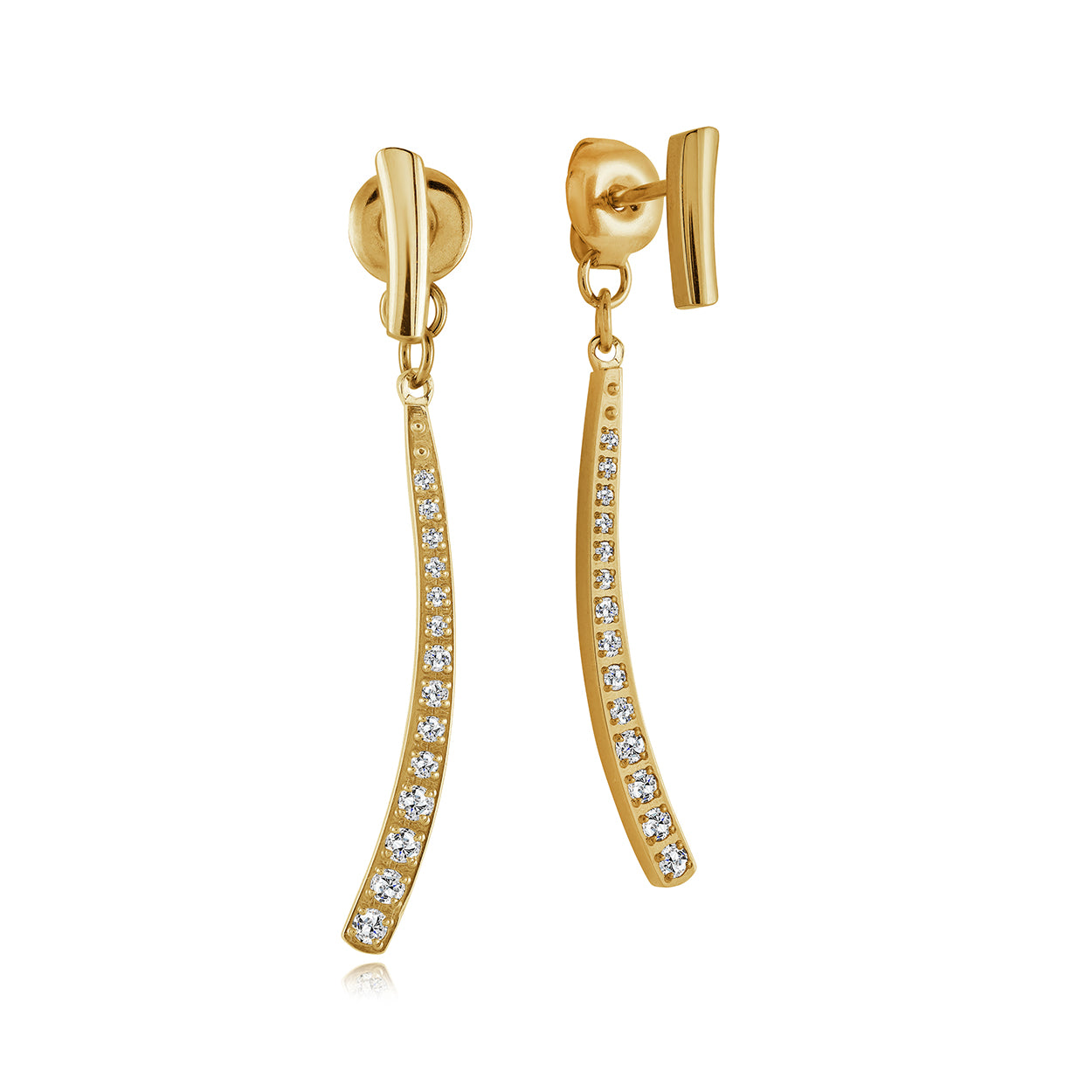 Cz Dangle Climber Studs