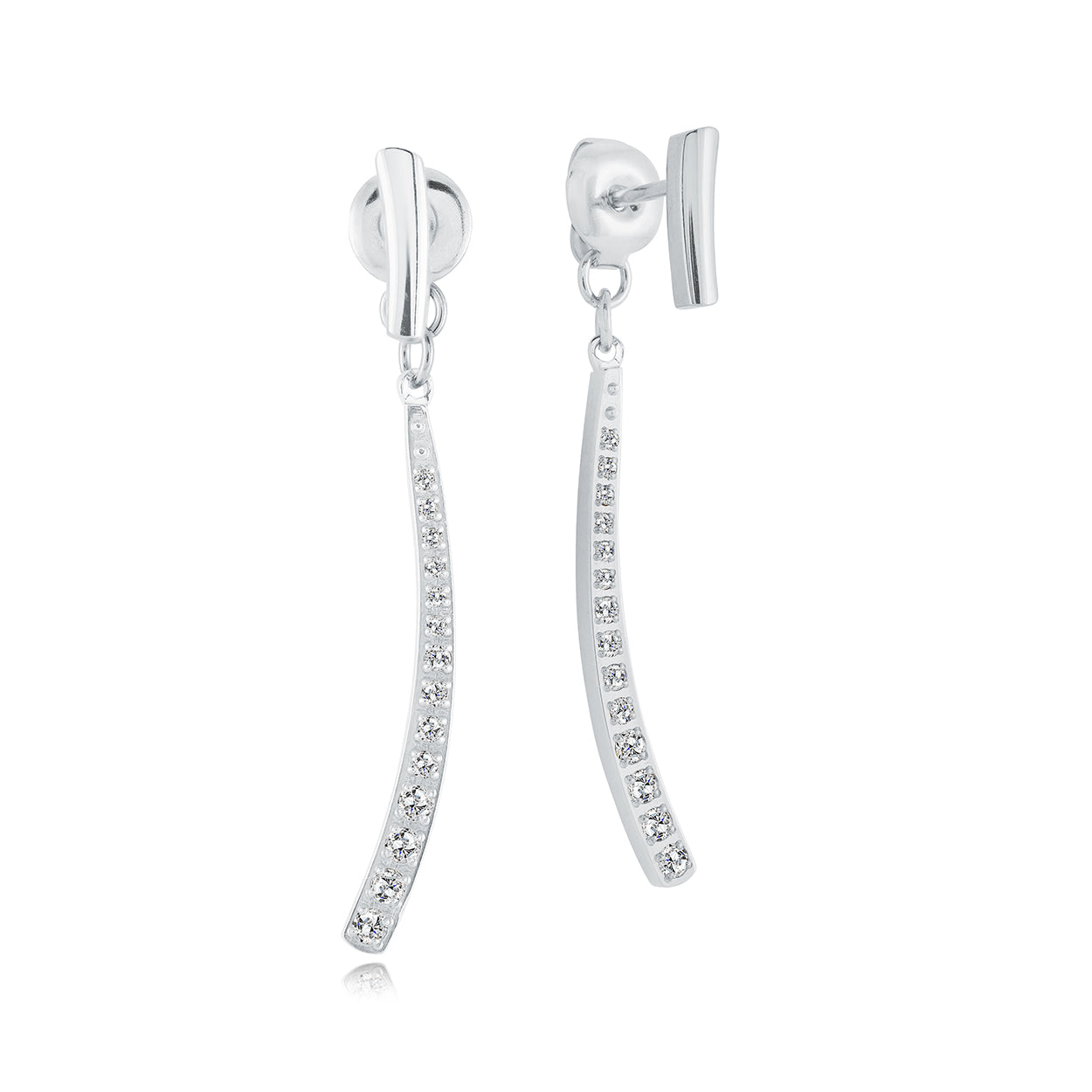 Cz Dangle Climber Studs