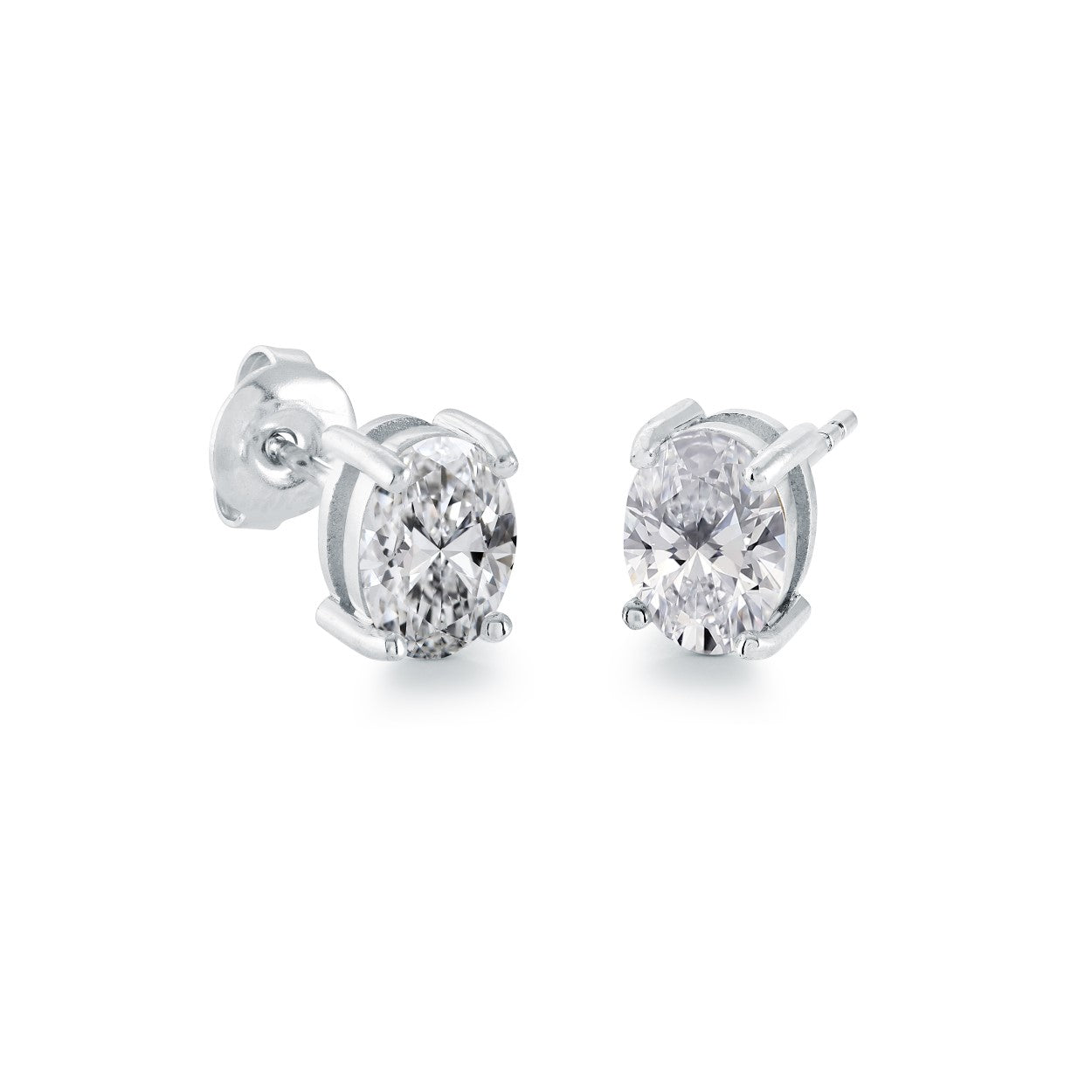 6mm Oval-Cz Studs