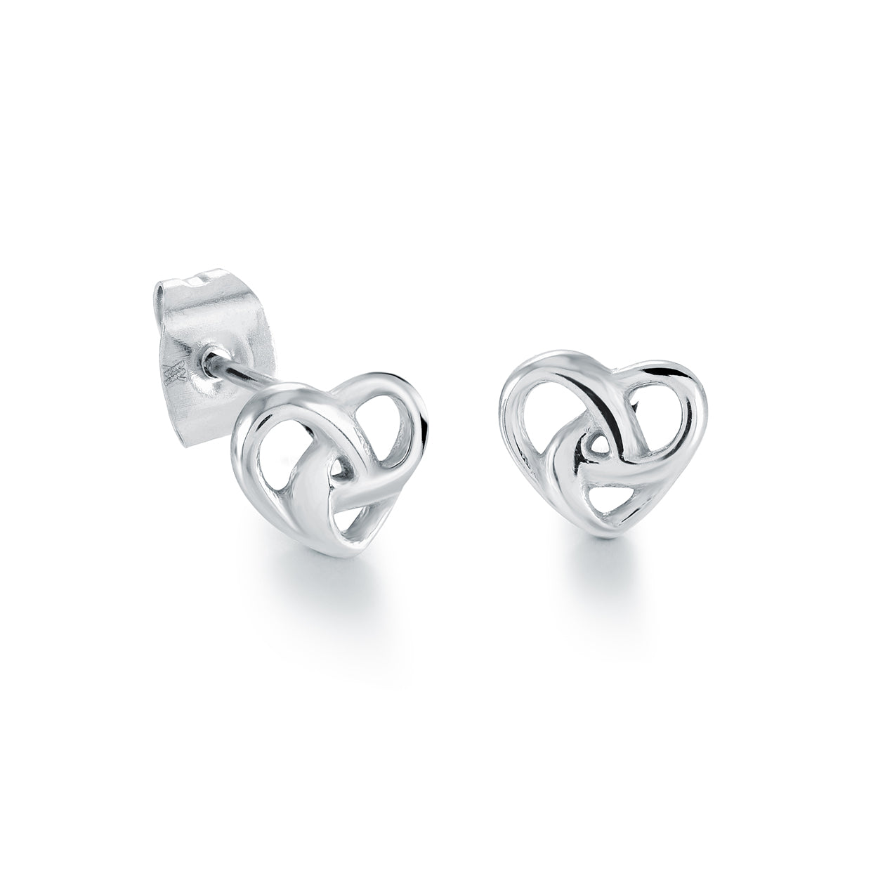 Mini Heart-Knot Earrings