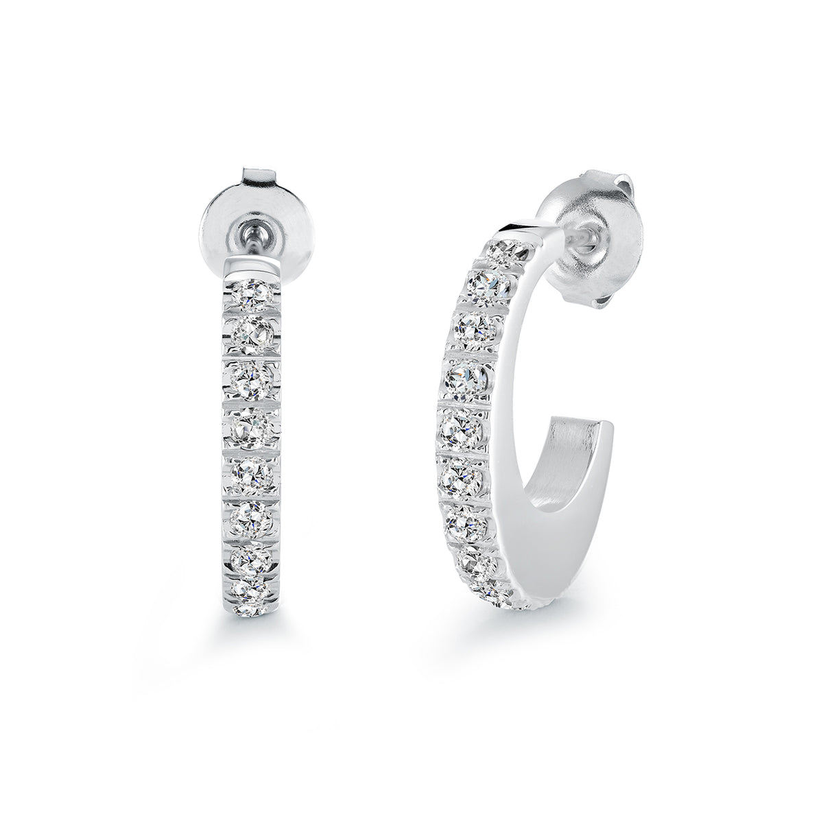 15mm Cz Stud-Hoops