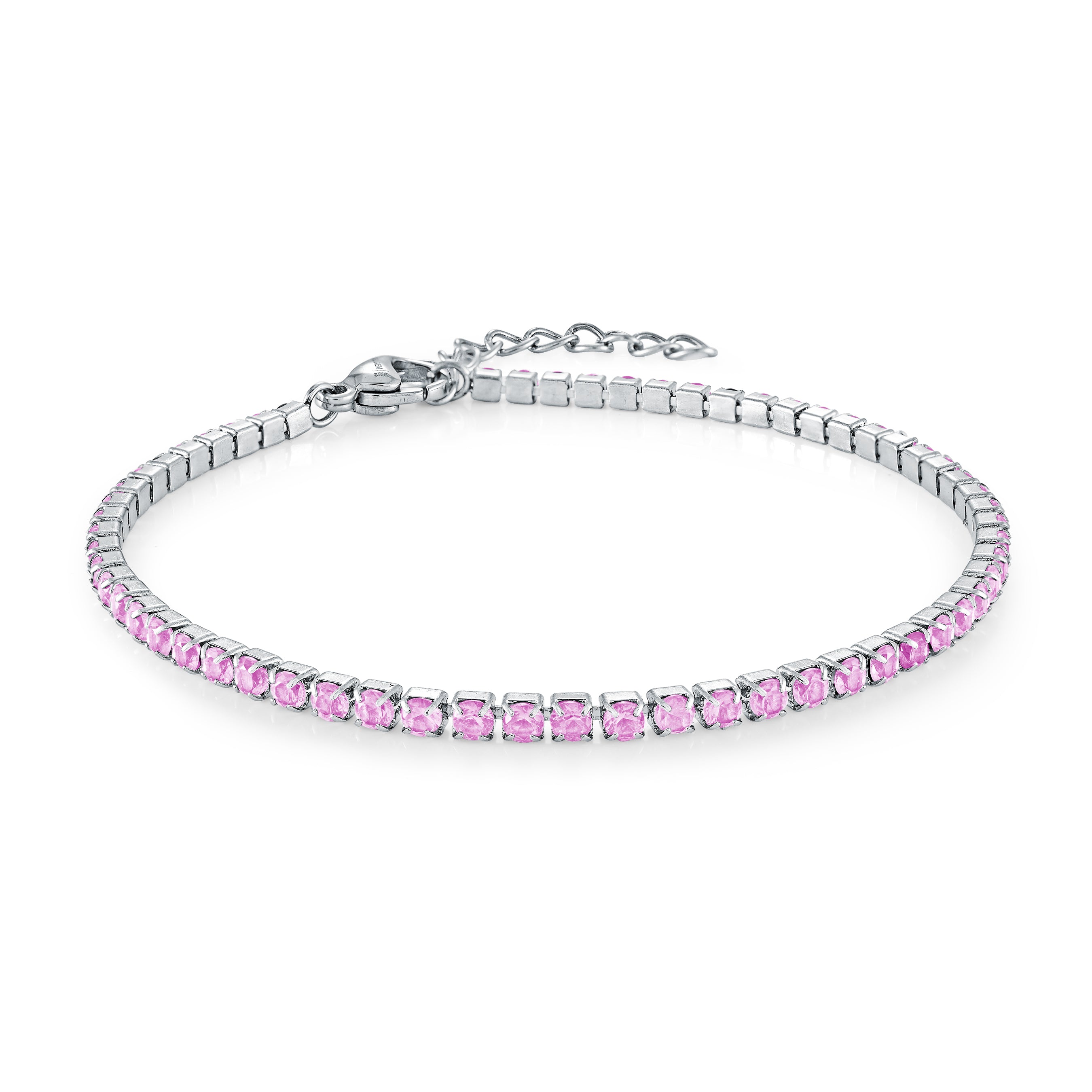 2mm Colored Cz Micro Anklet