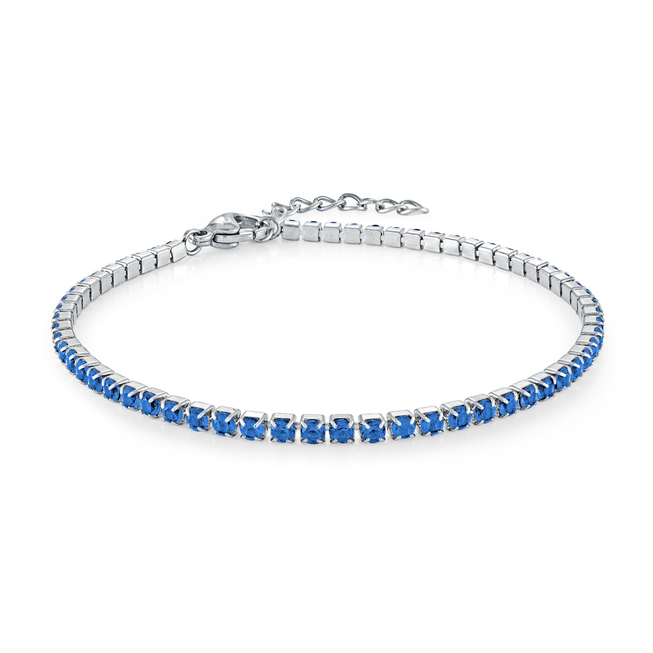 2mm Colored Cz Micro Anklet