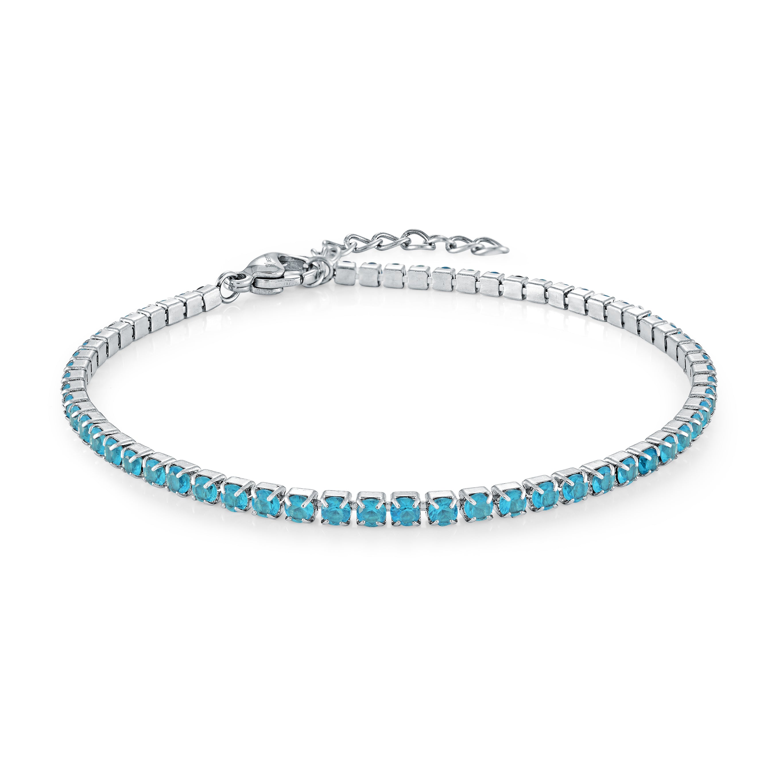 2mm Colored Cz Micro Anklet