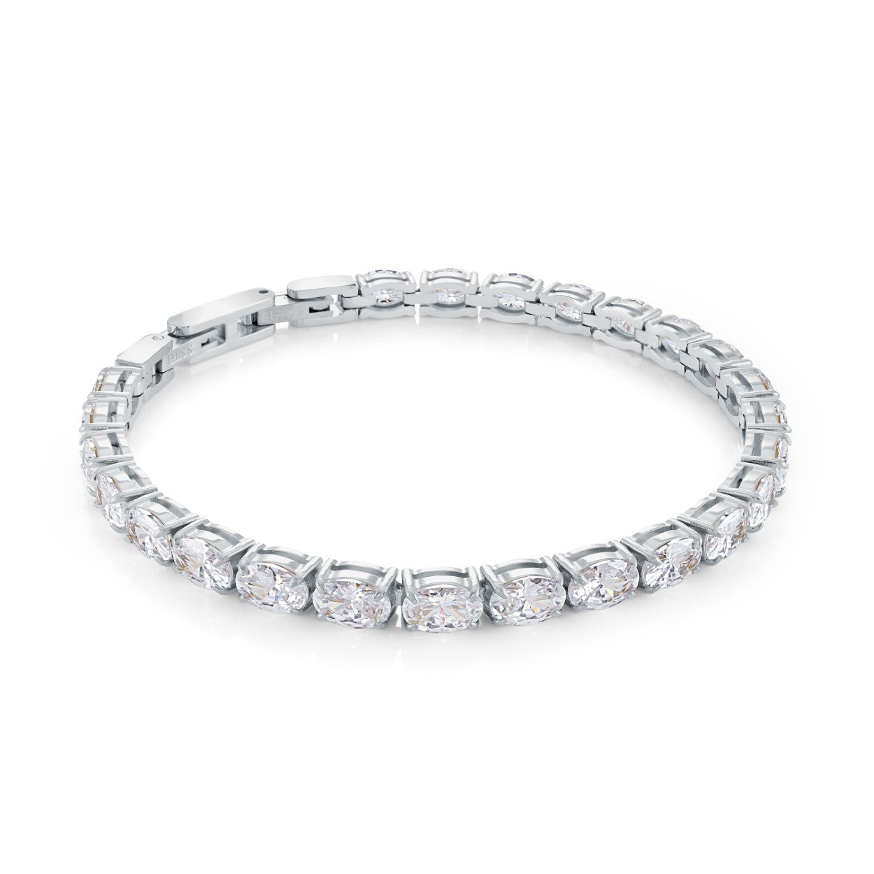 4mm Oval-Cz Tennis Bracelet