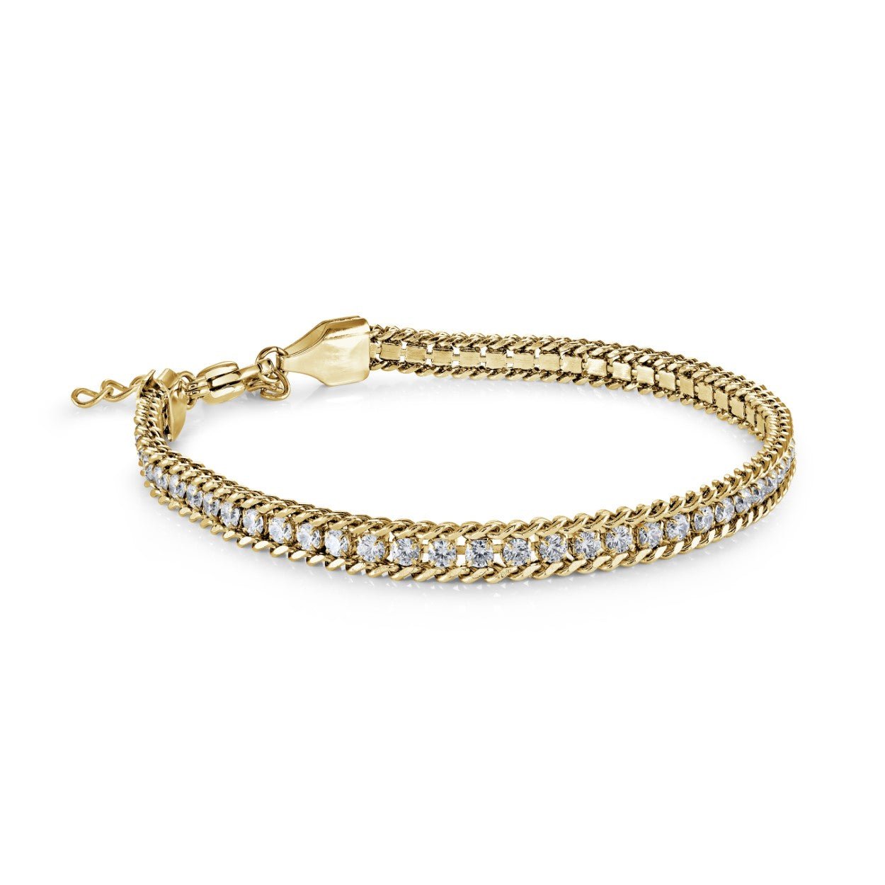 4mm Curb & Tennis Bracelet