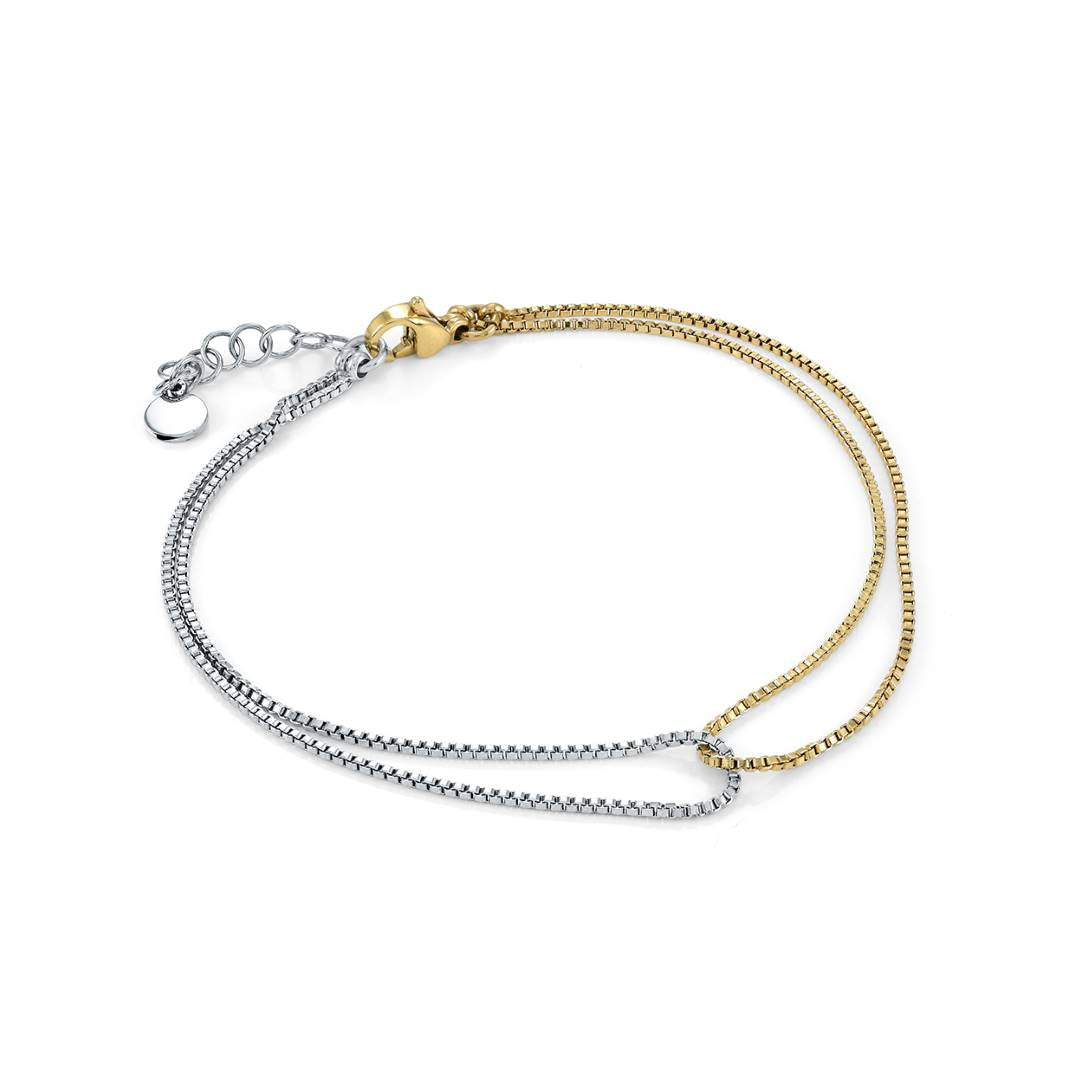 Double 1mm Box-Link Bracelet