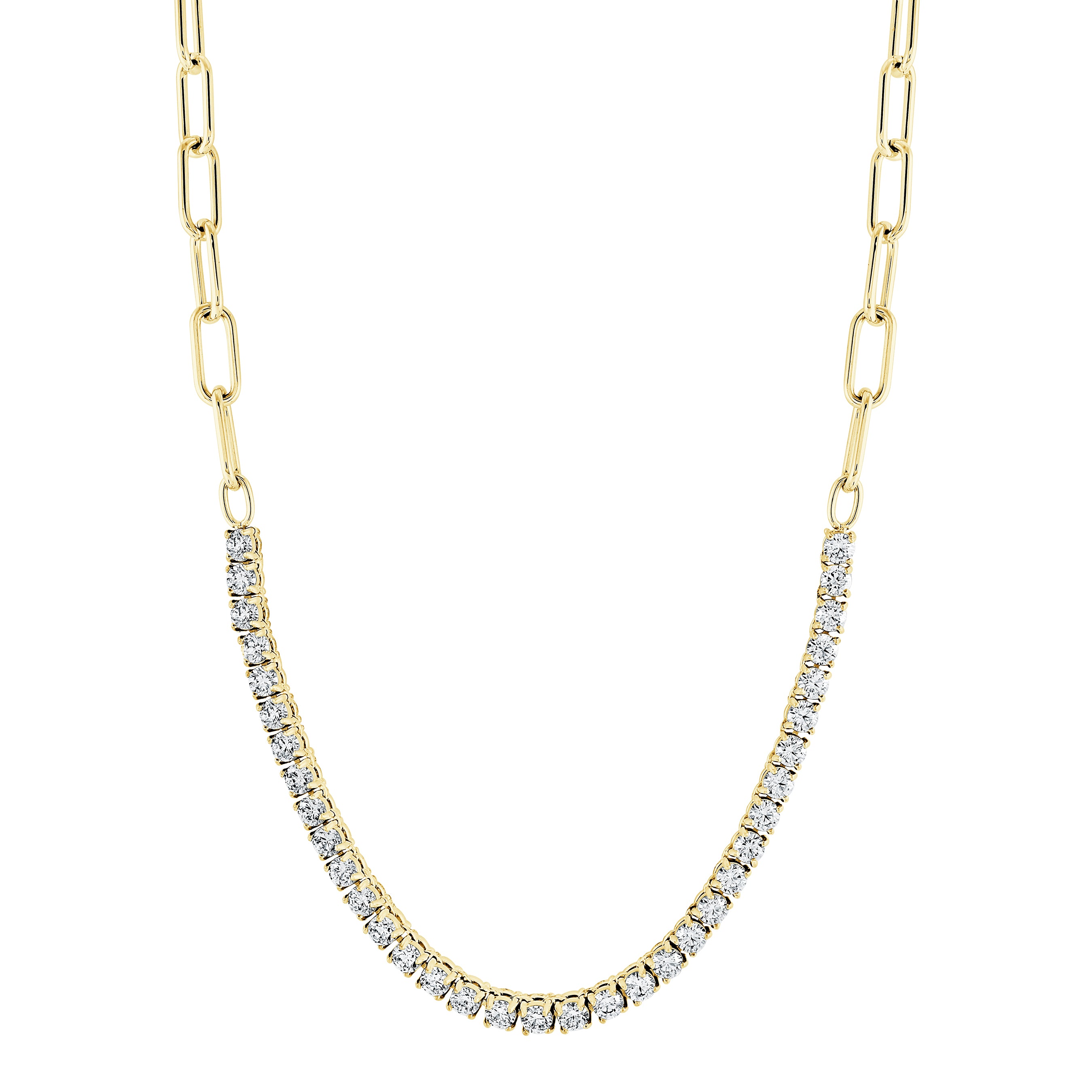 Paperclip Cz Necklace