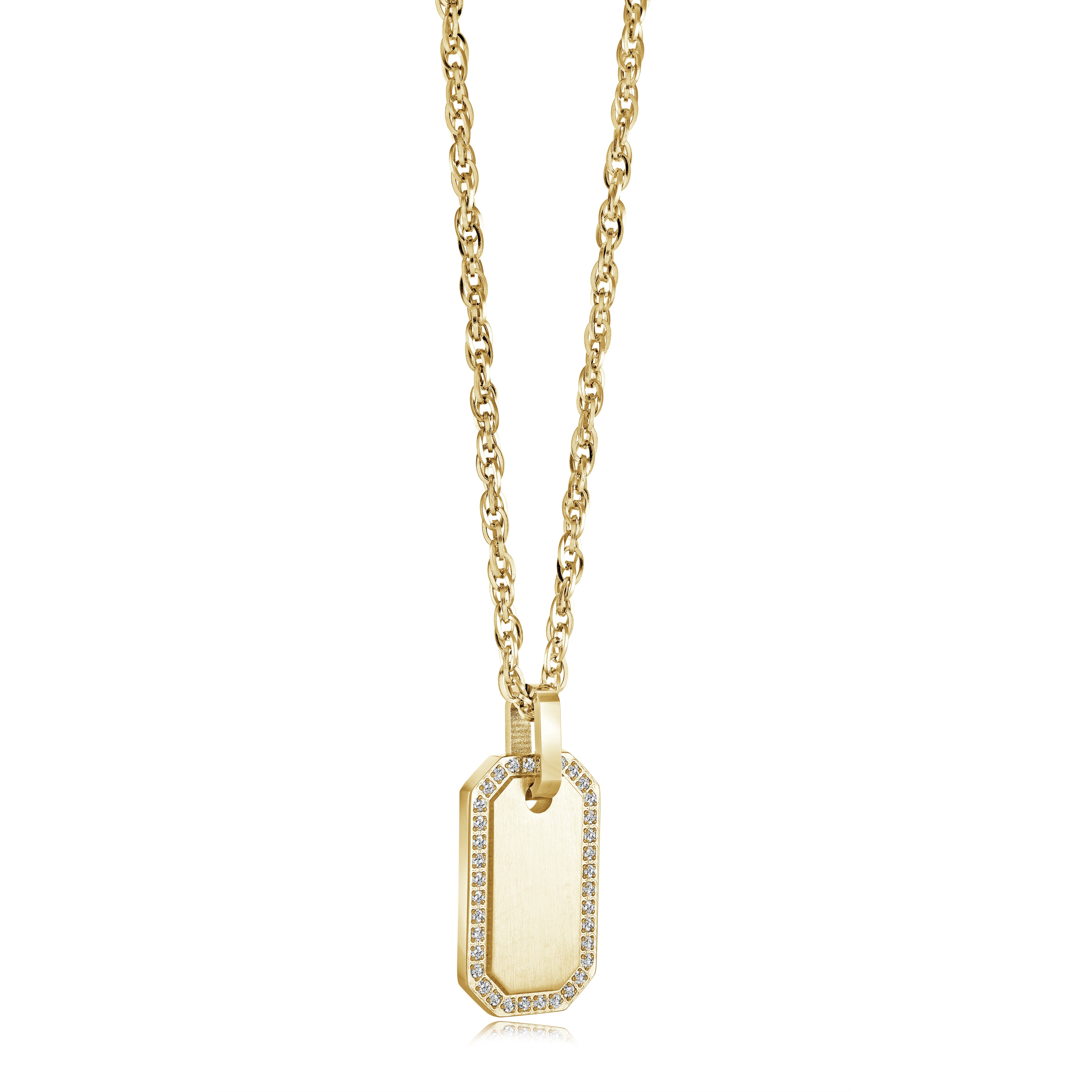 Octagonal Dogtag Necklace