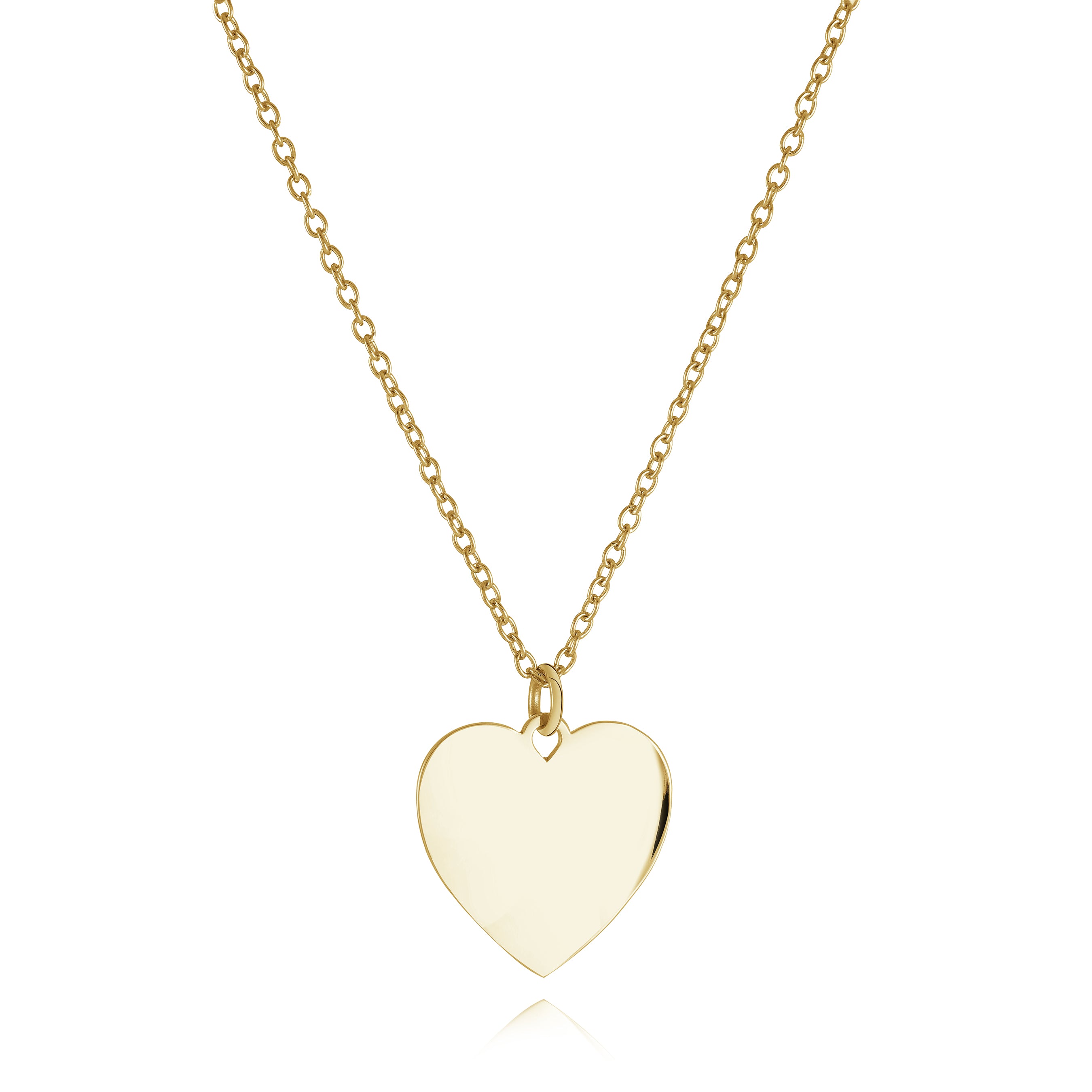 Heart Medallion Engravable Pendant Necklace