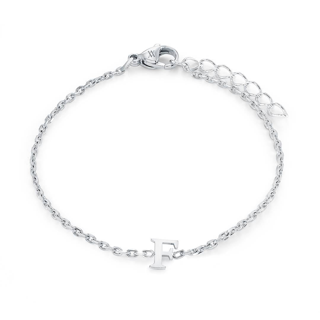 Block Initial Bracelet