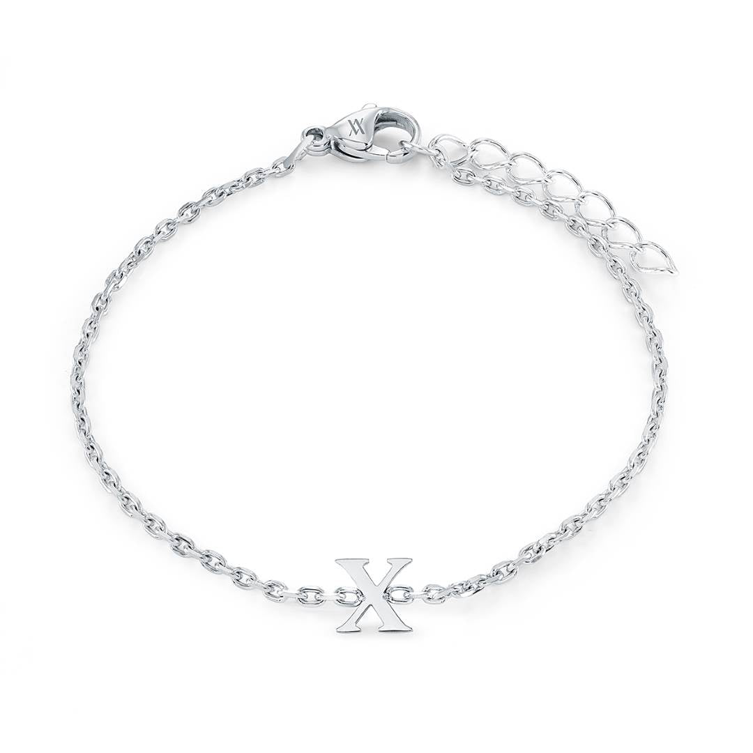 Block Initial Bracelet