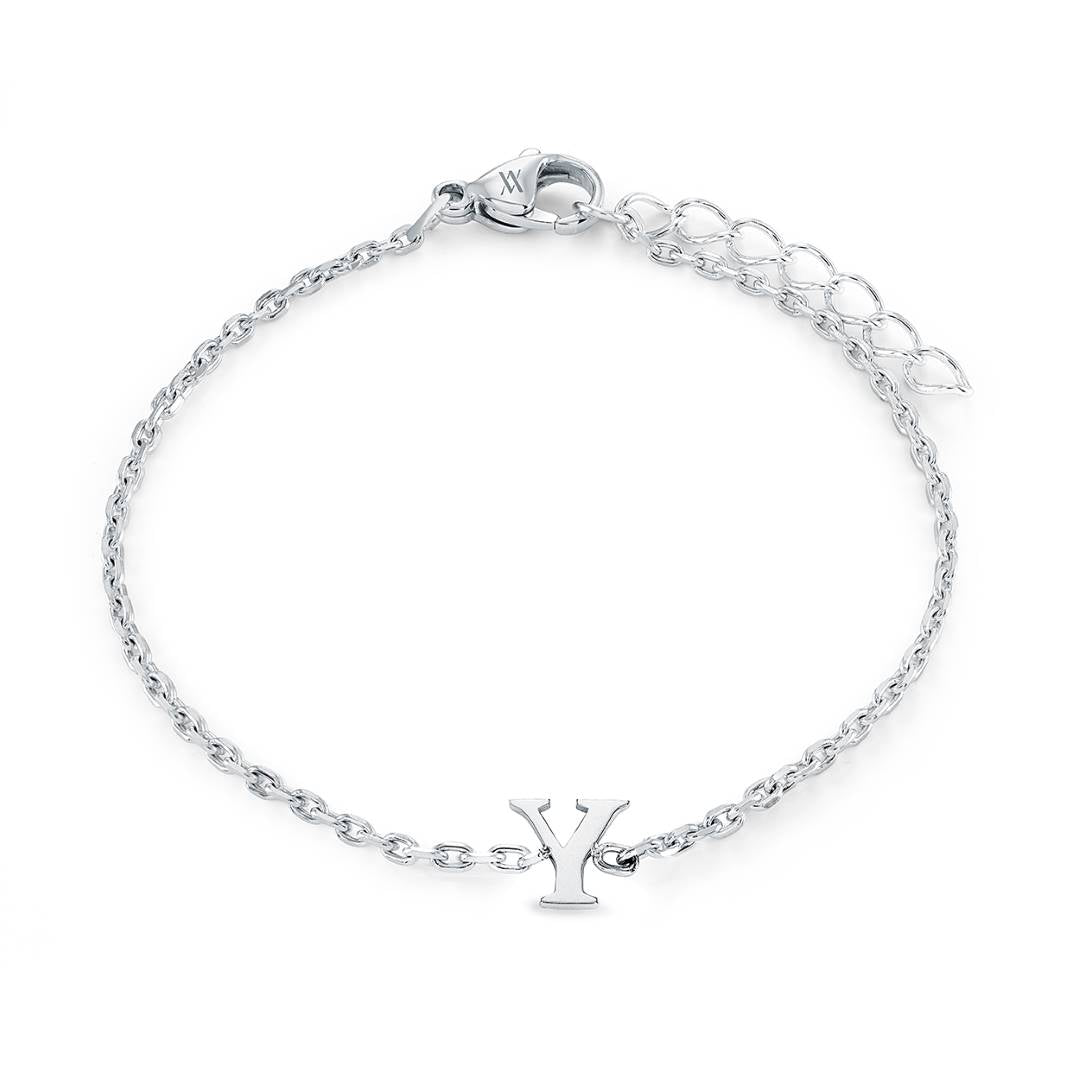 Block Initial Bracelet