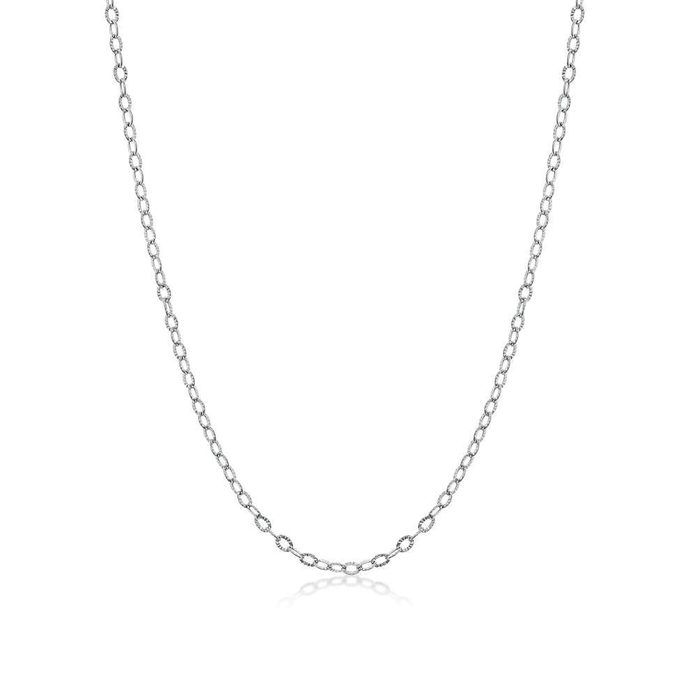 Diamond Cut Rollo Chain Necklace