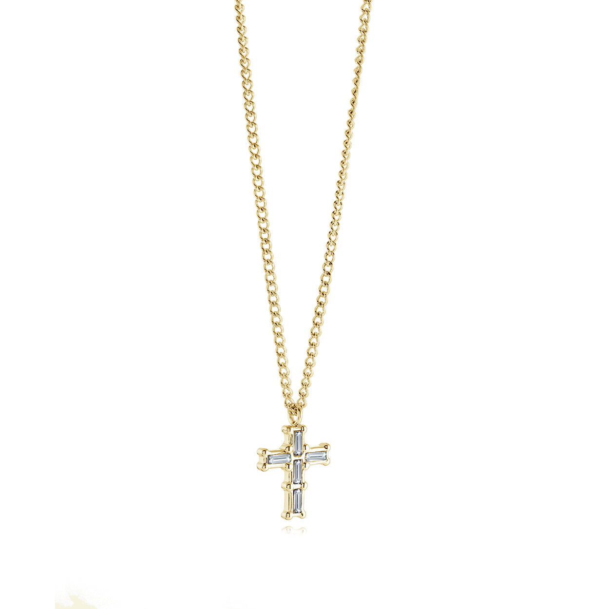 Mini Rectangular Cross Necklace