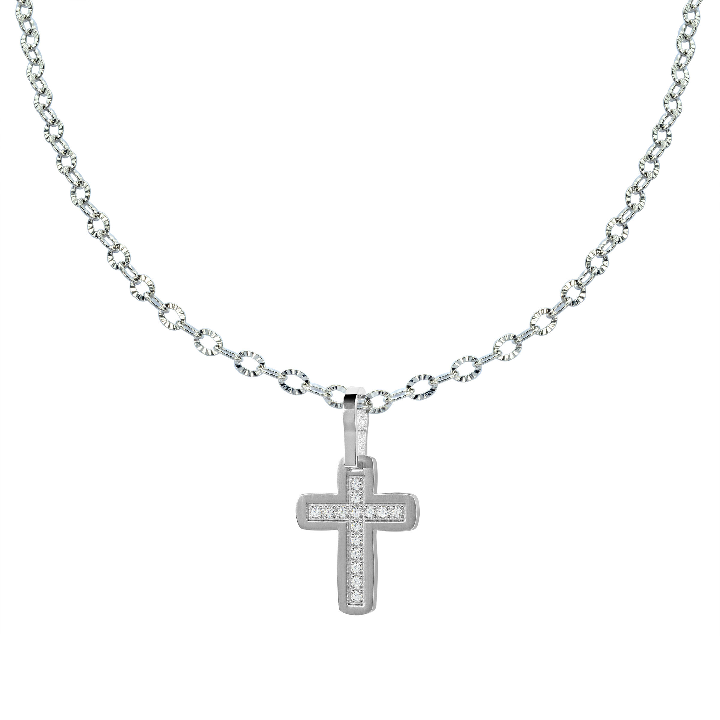 Cz Cross Necklace