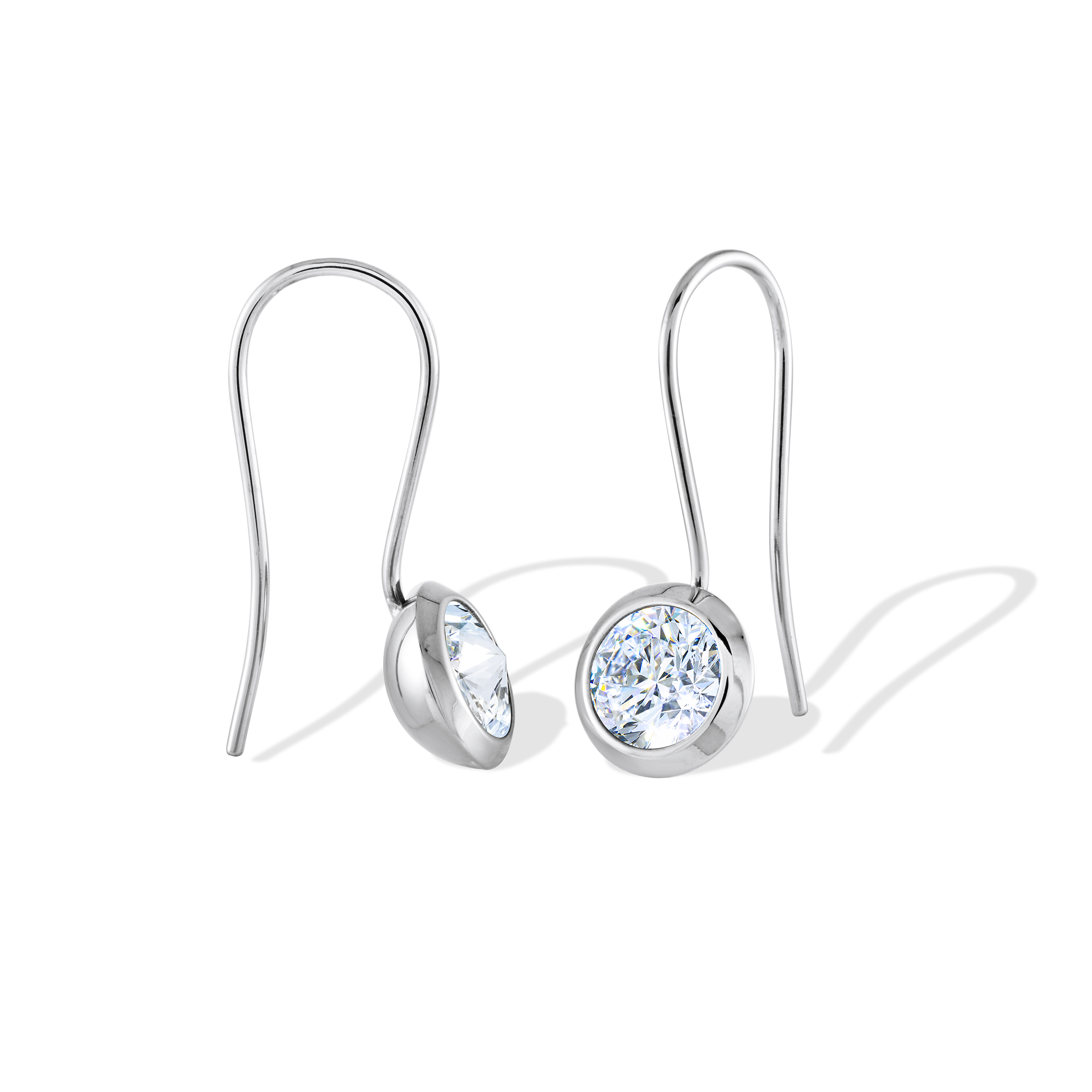 Cz Drop Level Earrings