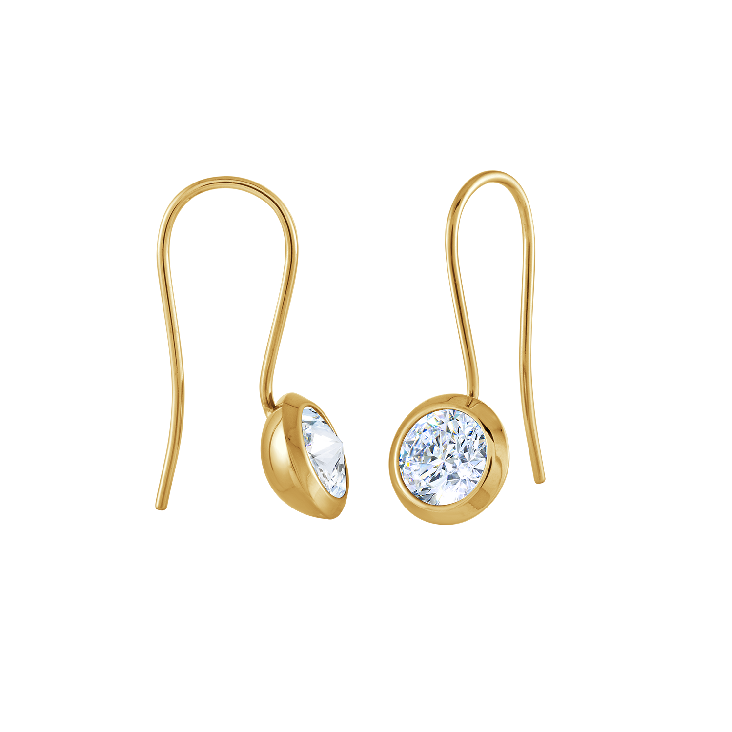 Cz Drop Level Earrings