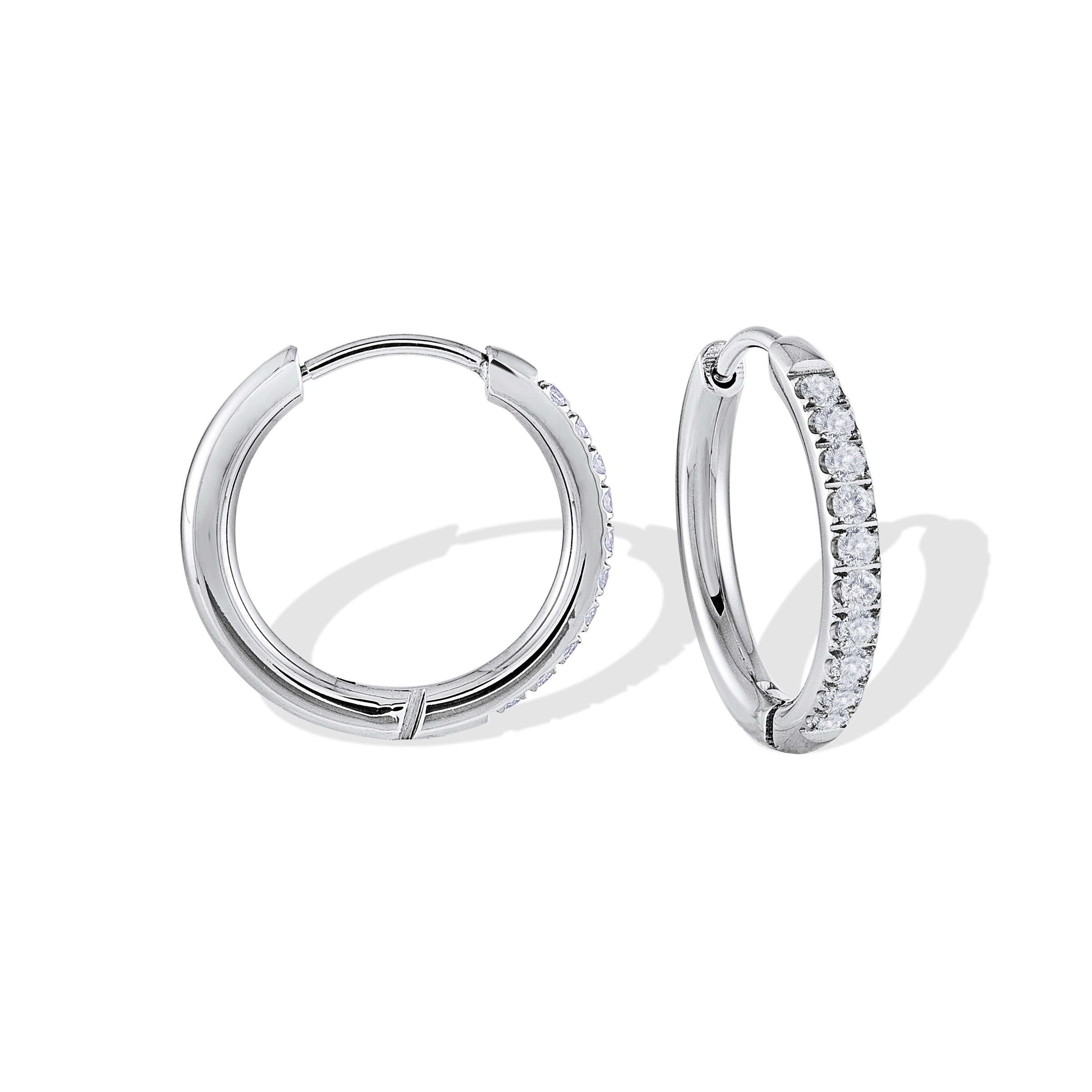 17.5mm Cz Huggie Earrings