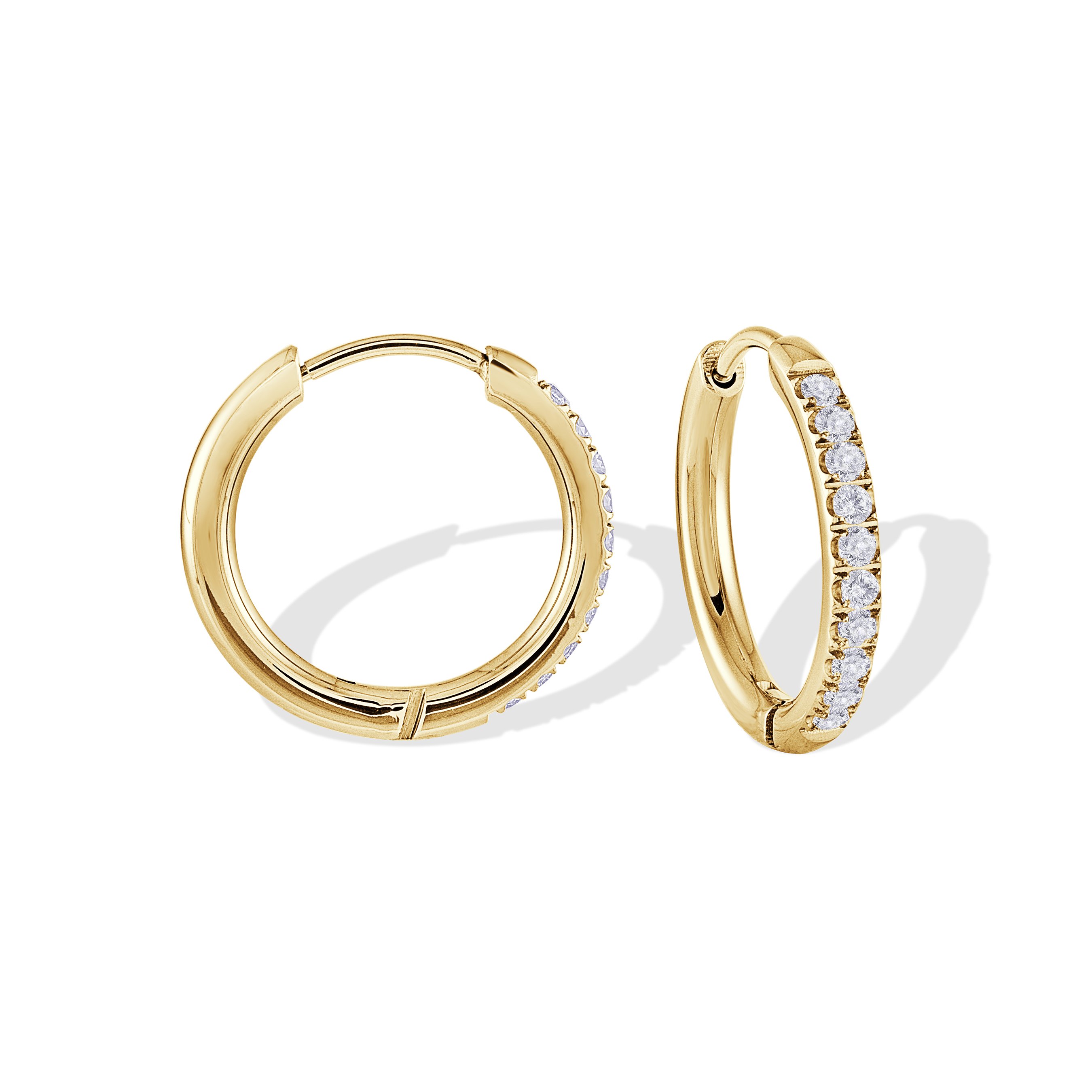17.5mm Cz Huggie Earrings