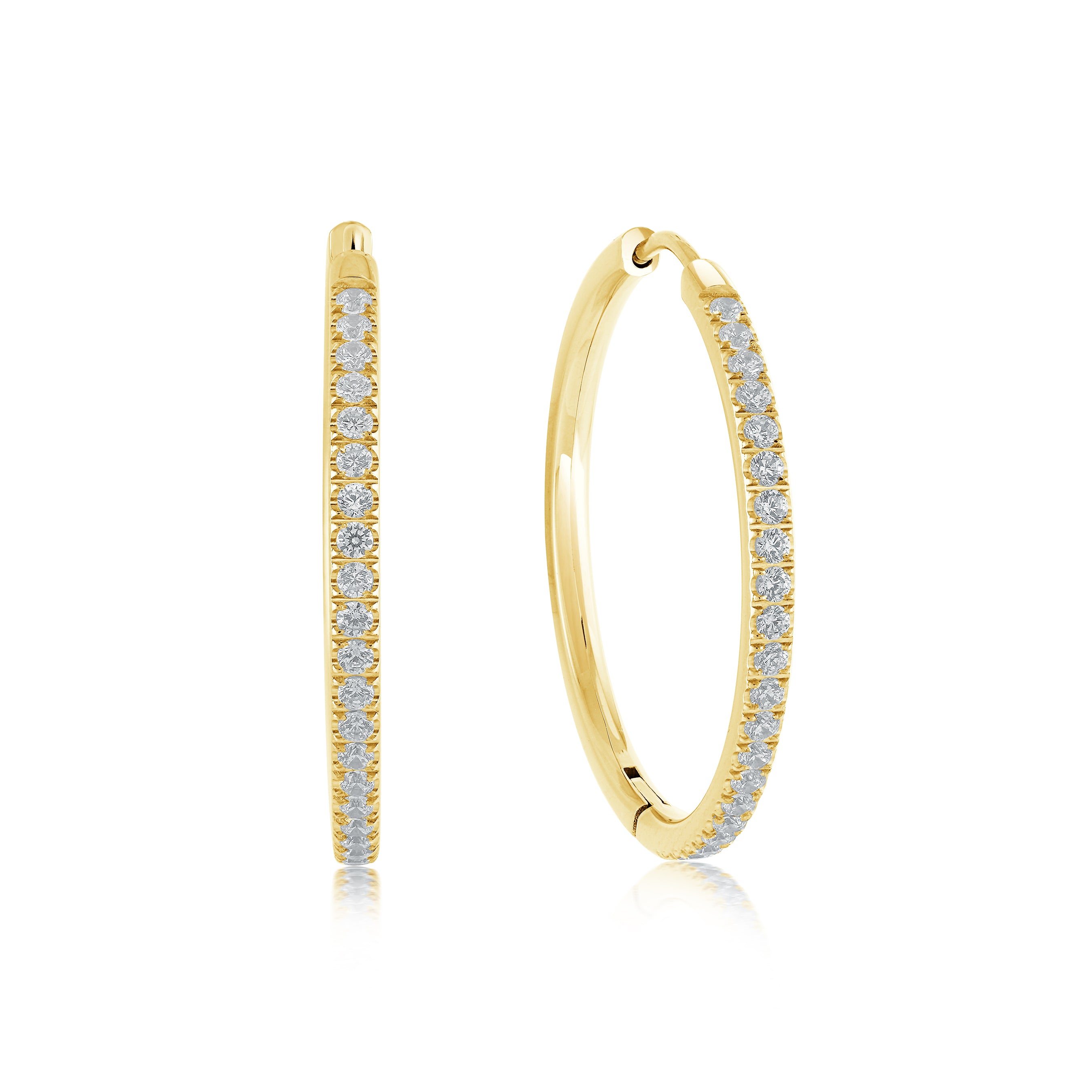 30mm Cz Hoop Earrings