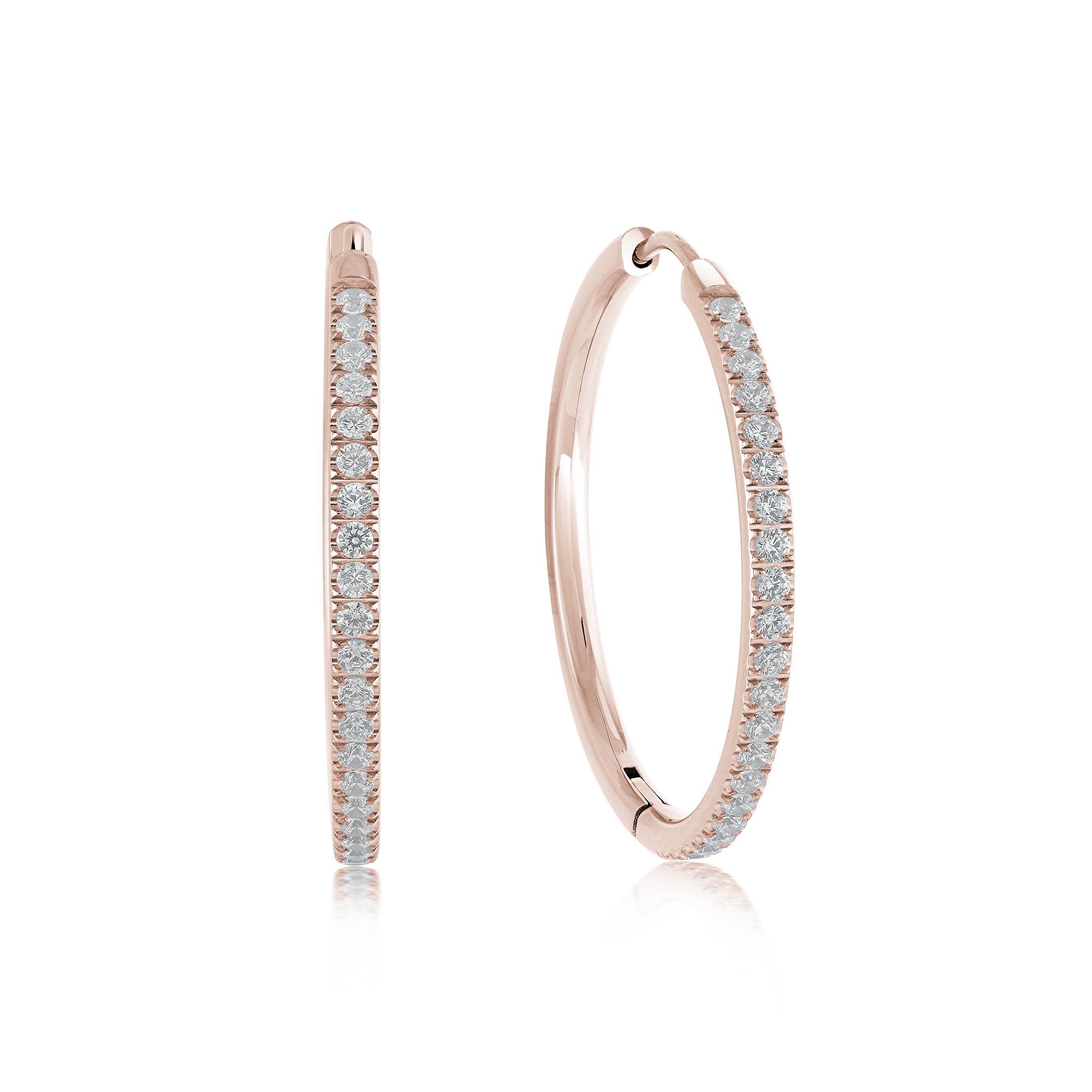 30mm Cz Hoop Earrings