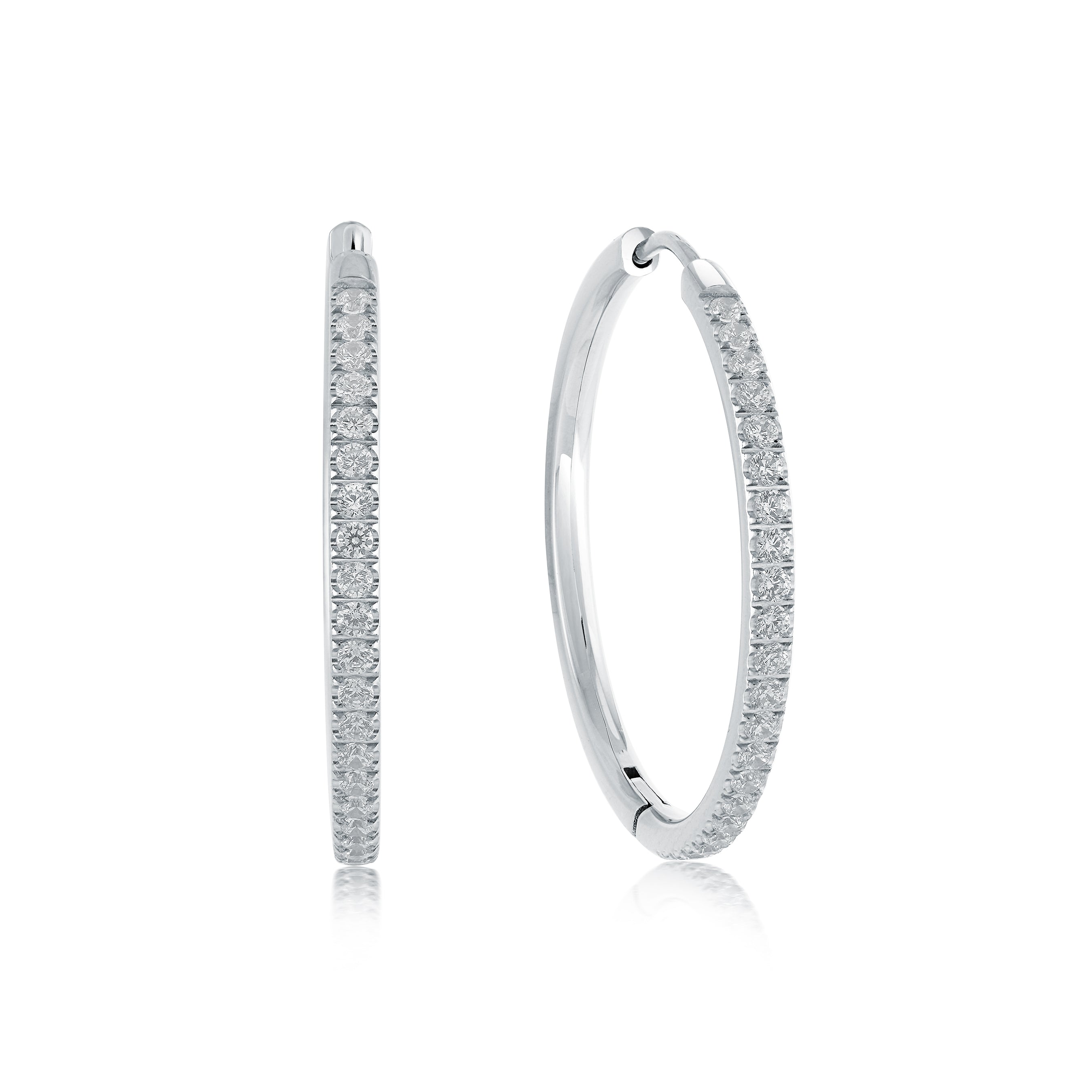 30mm Cz Hoop Earrings