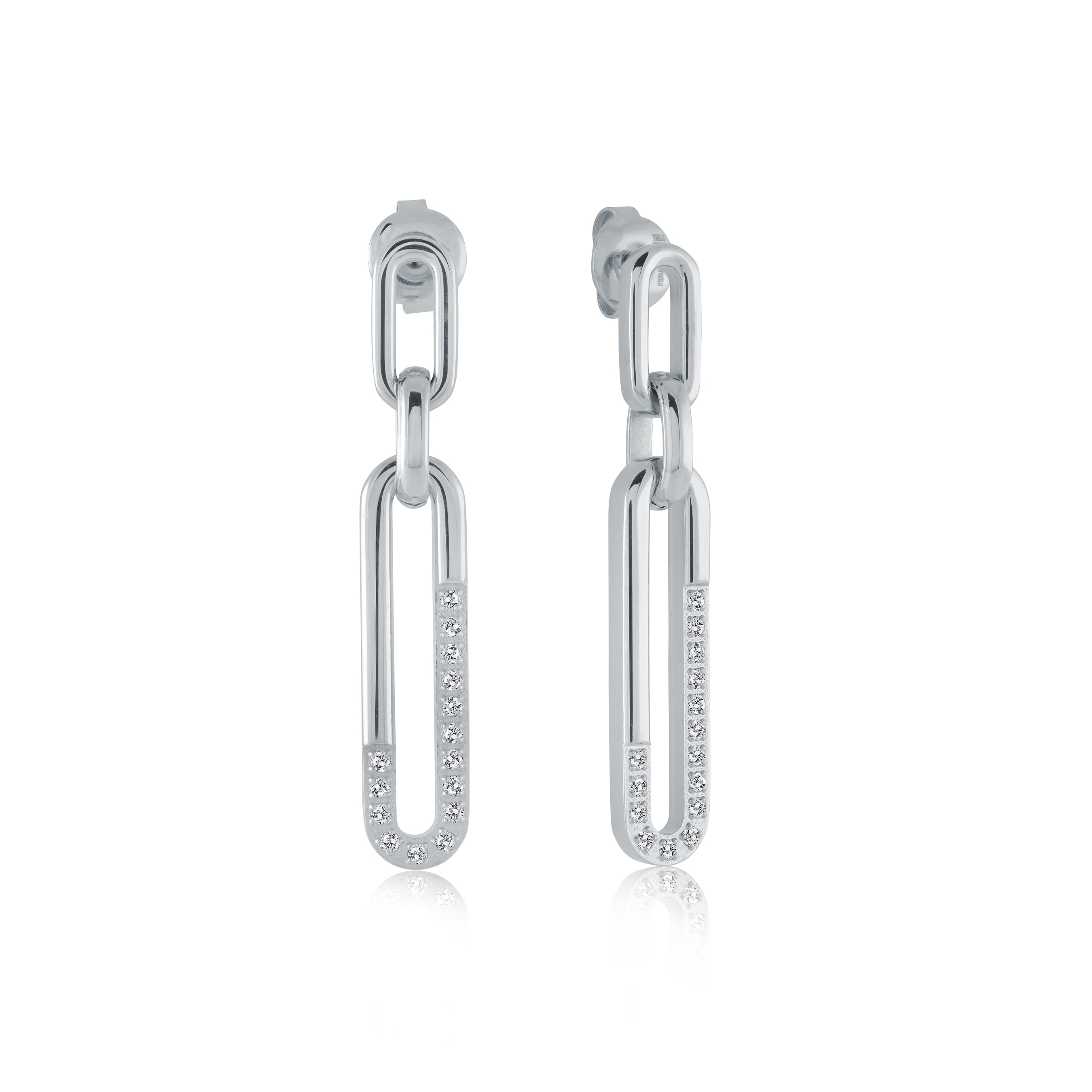 Veloria Elongated Cz Dangle Earrings