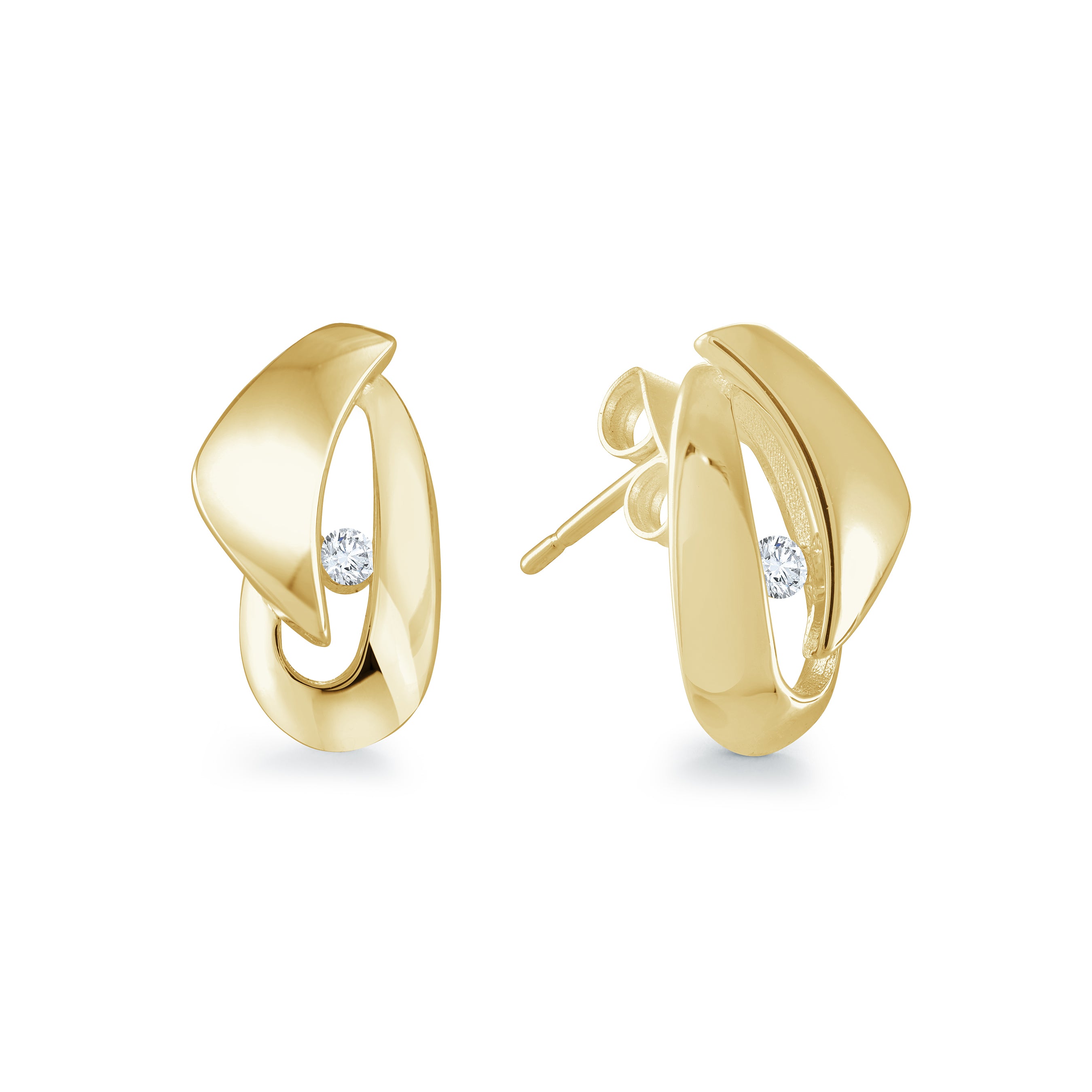 Enclosed Cz Earrings