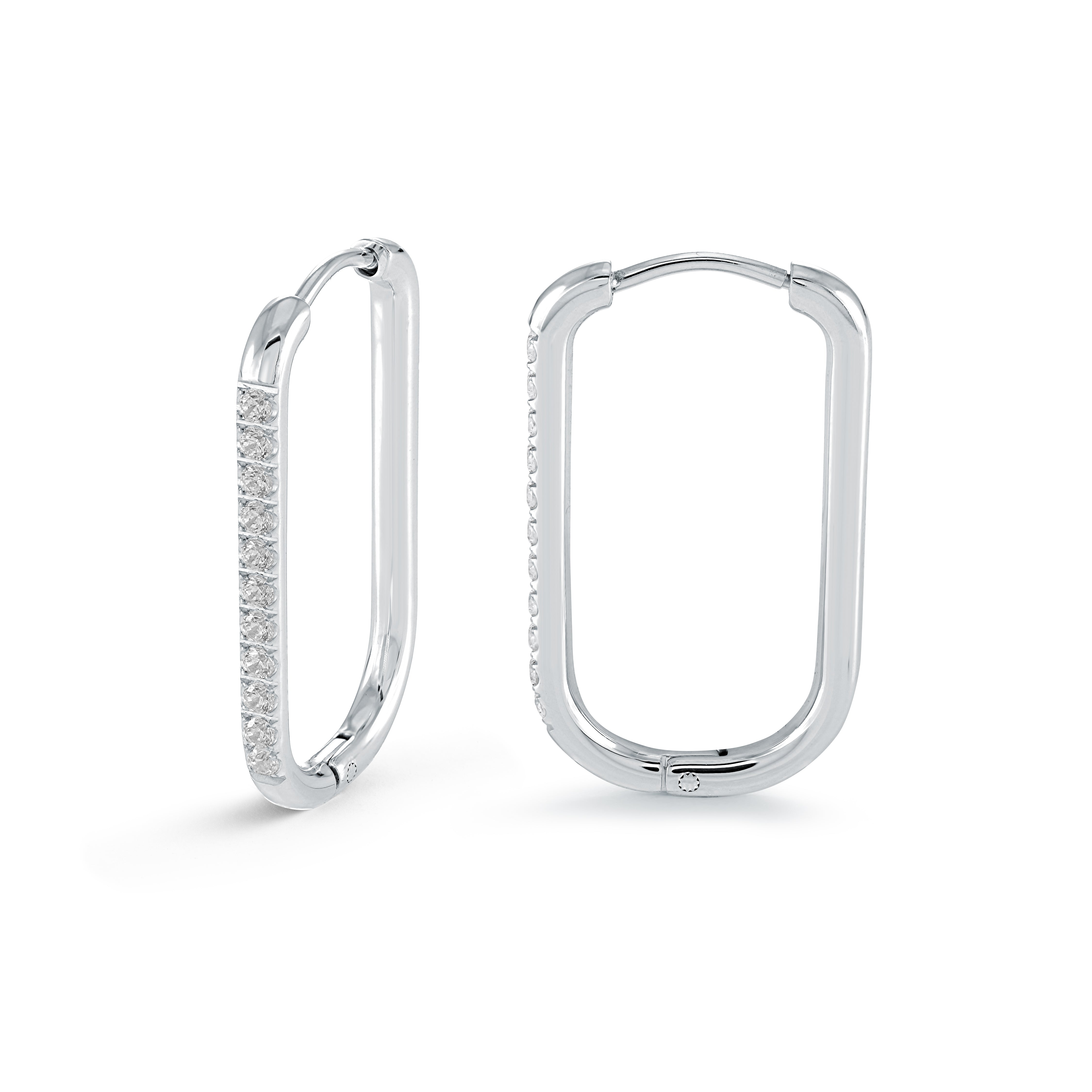 26mm Elongated Hoop Earrings