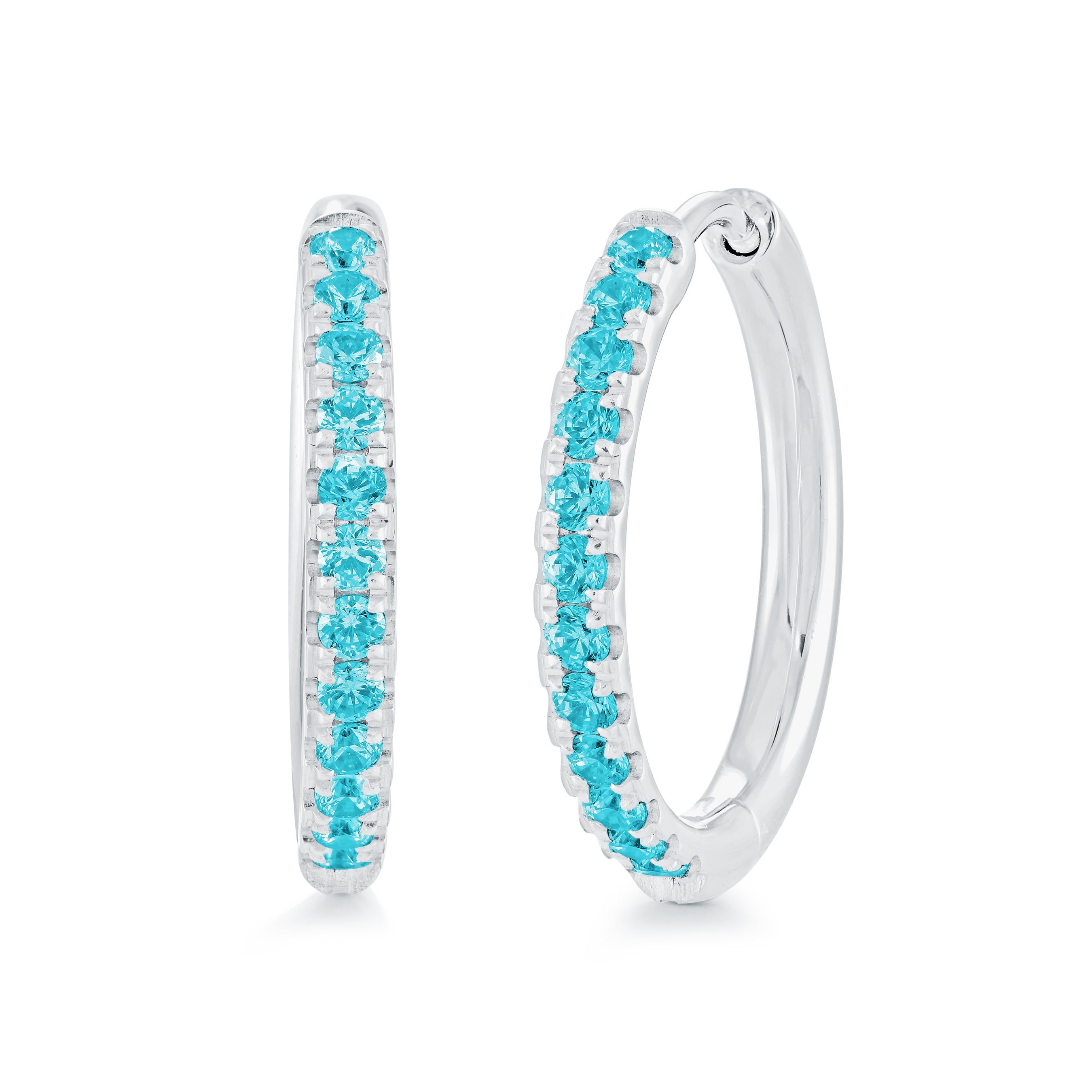 22mm Colored Cz Huggie Earrings