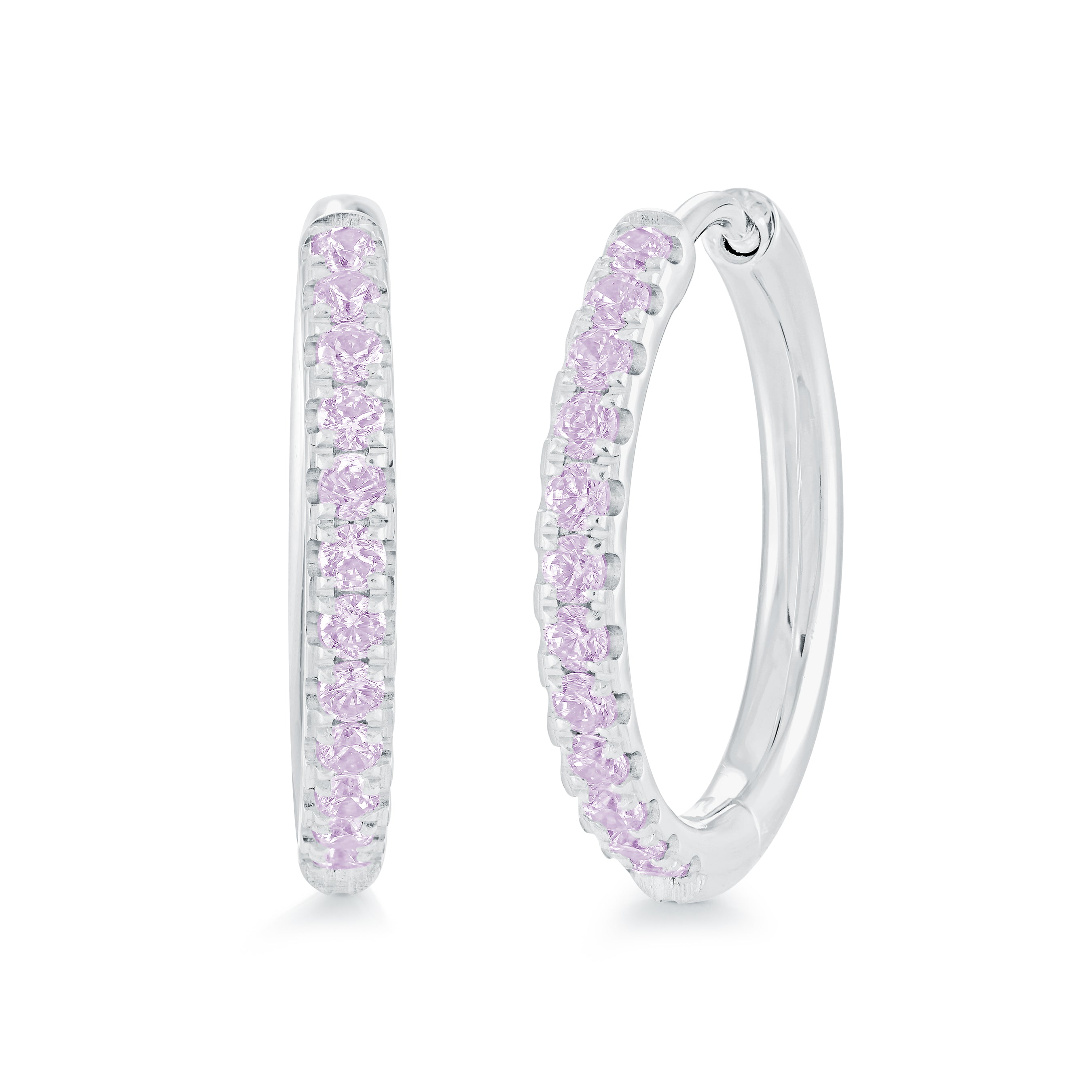 22mm Colored Cz Huggie Earrings