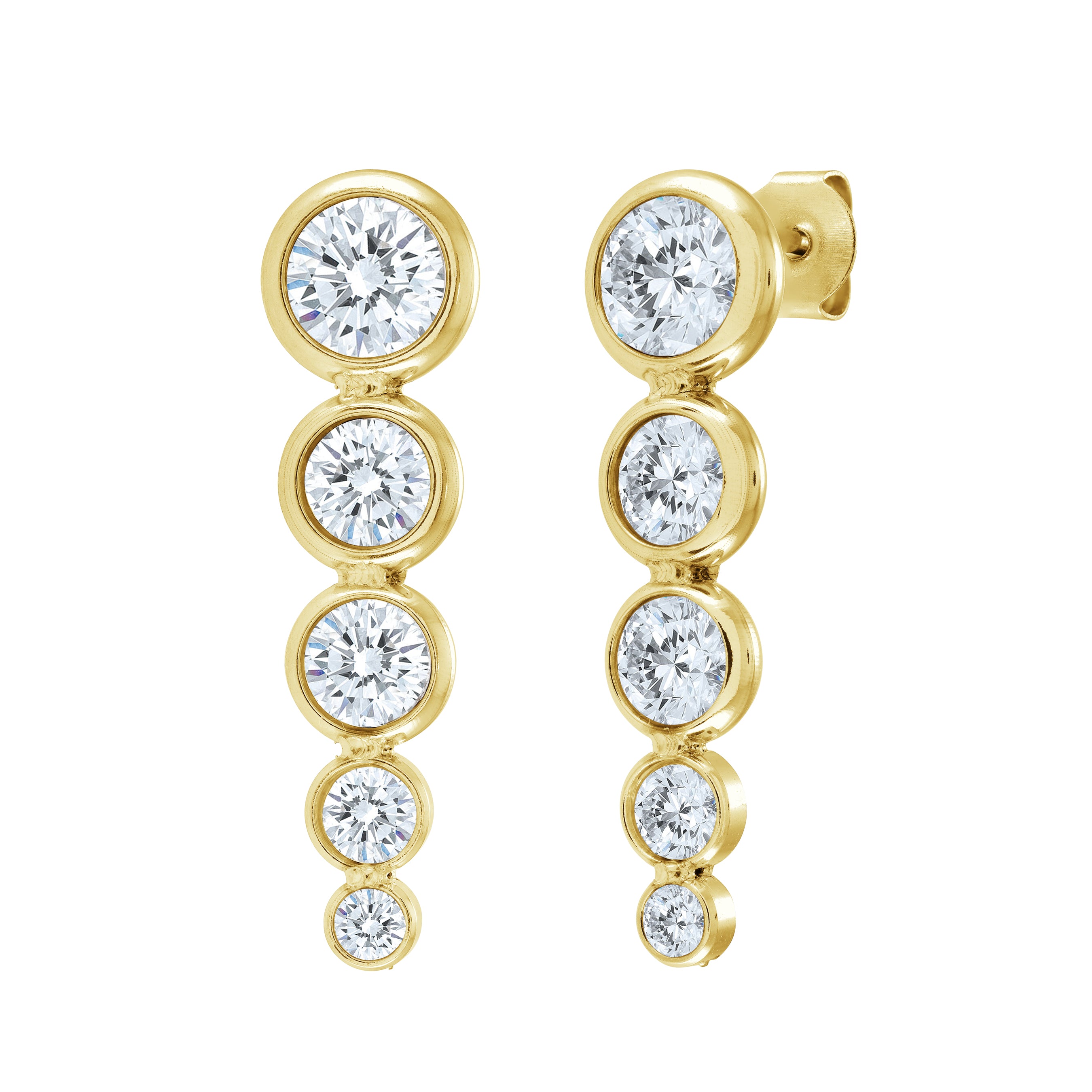 White-Cz Journey Earrings