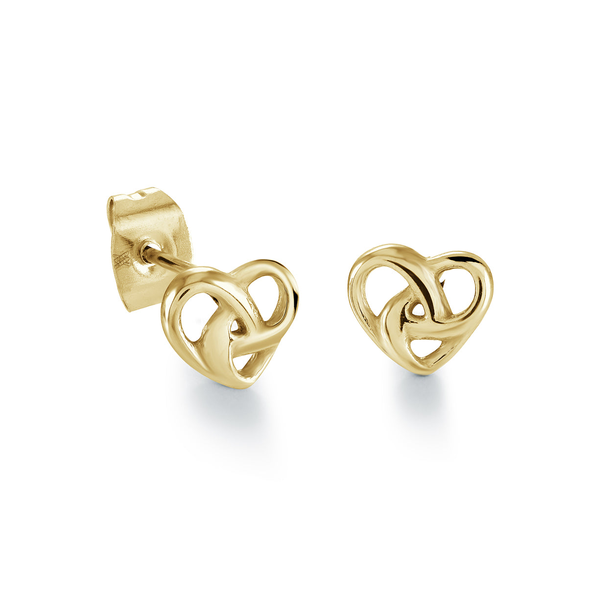 Mini Heart-Knot Earrings