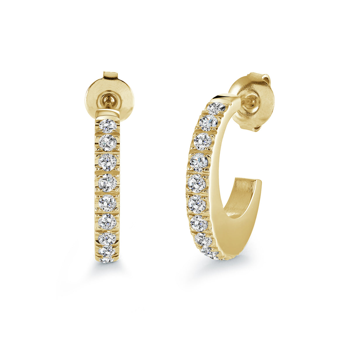 15mm Cz Stud-Hoops