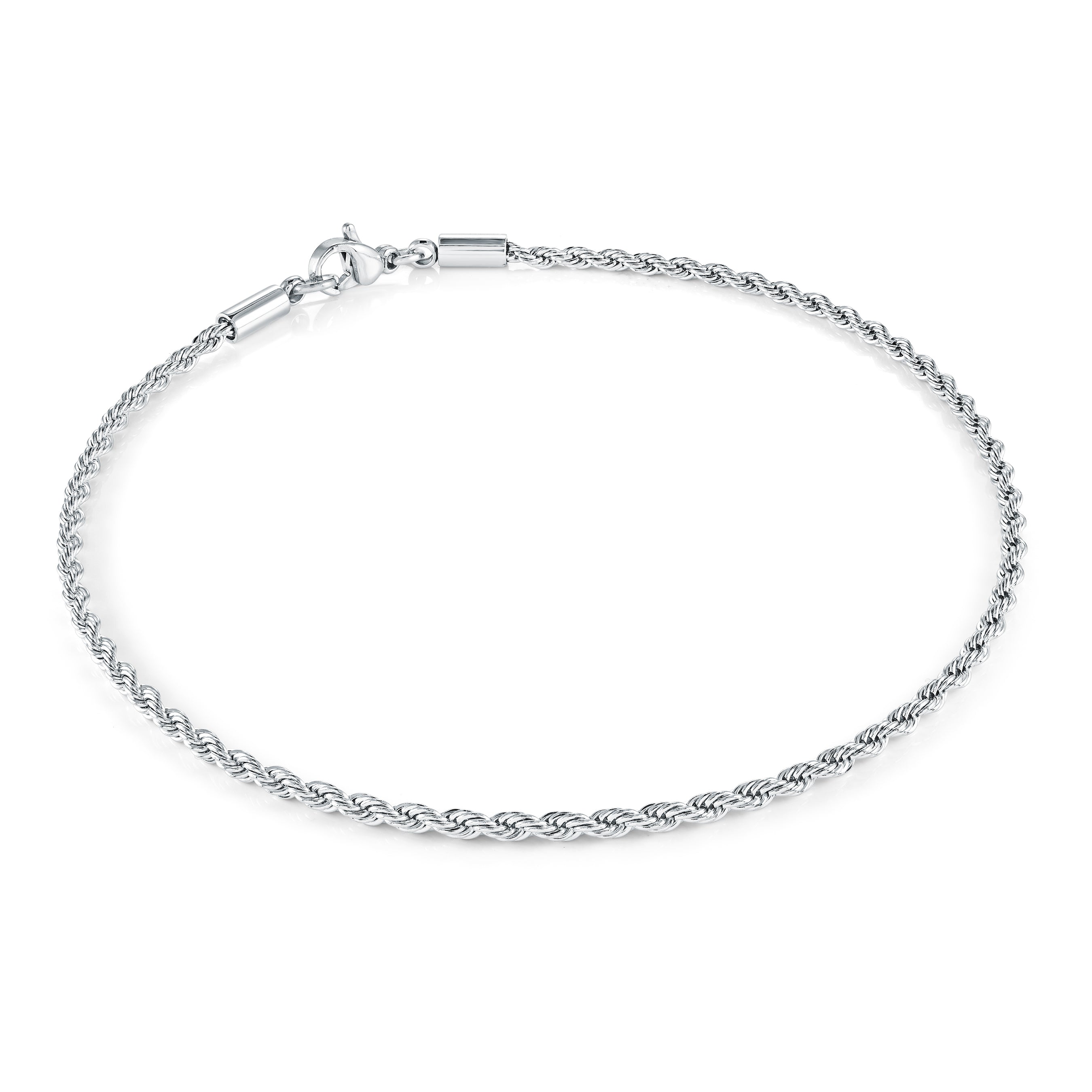 Bracelet de cheville scintillant taille diamant de 4 mm