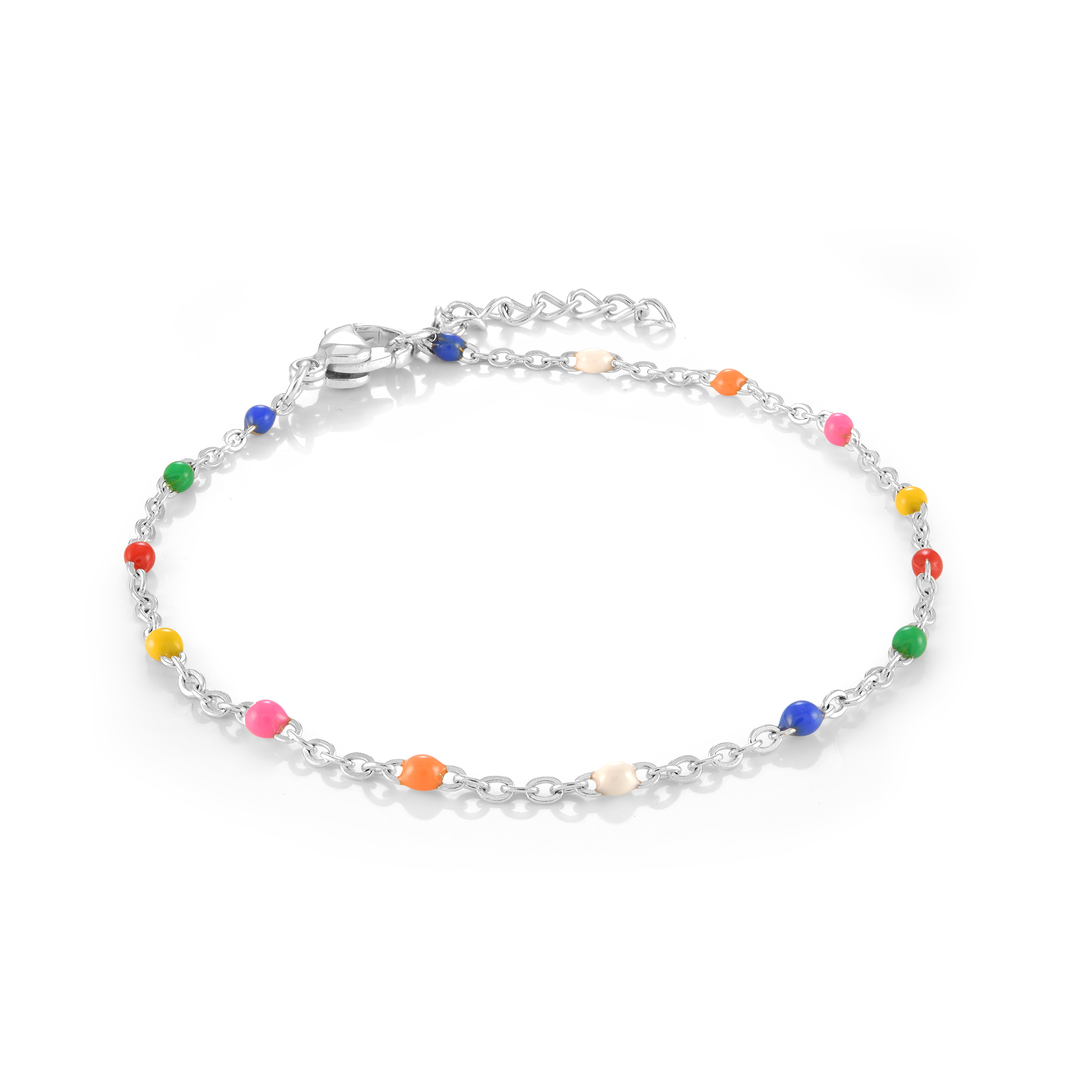 Multi Color Enamel Station Adjustable Bracelet