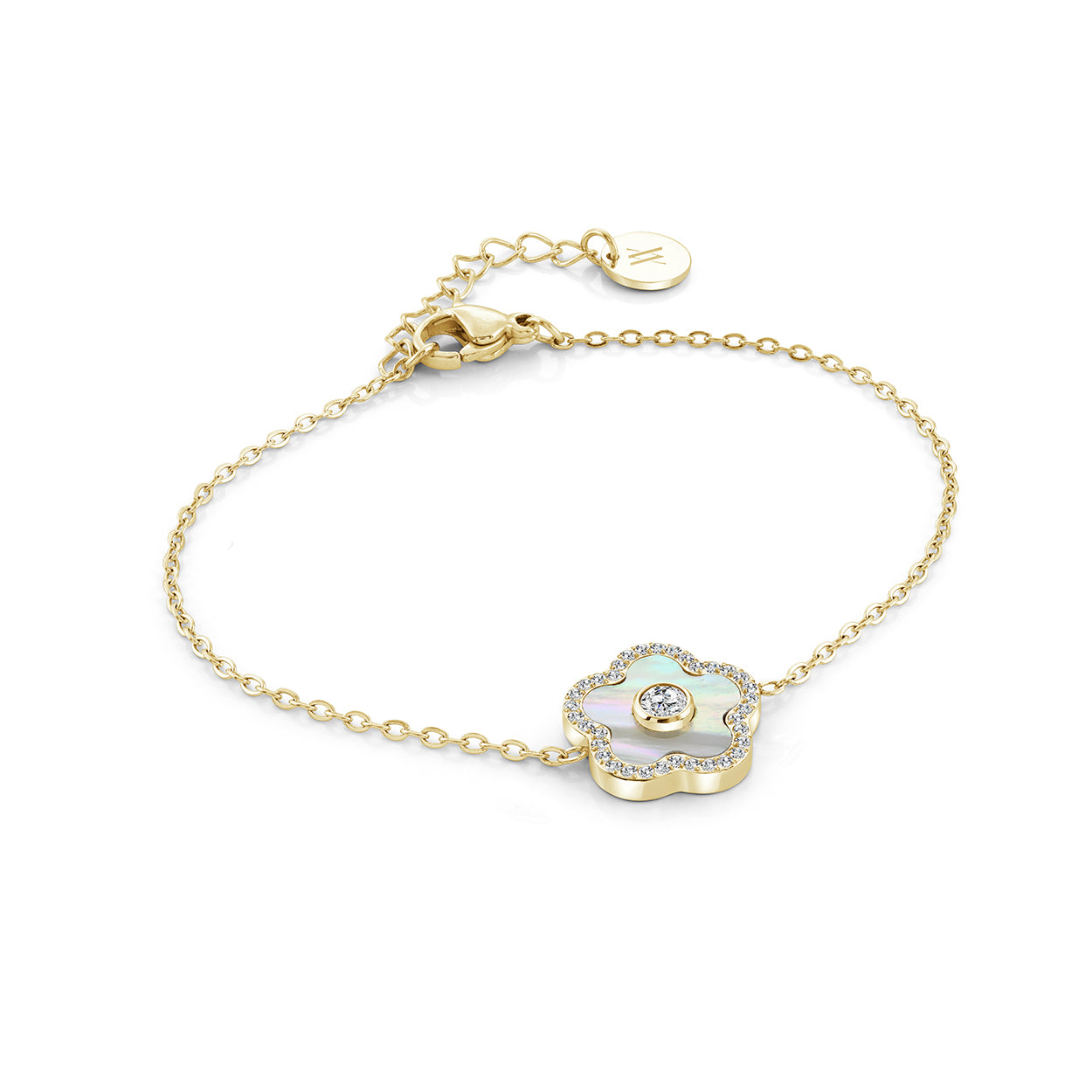 Mother of Pearl Lucky-Clover Bracelet