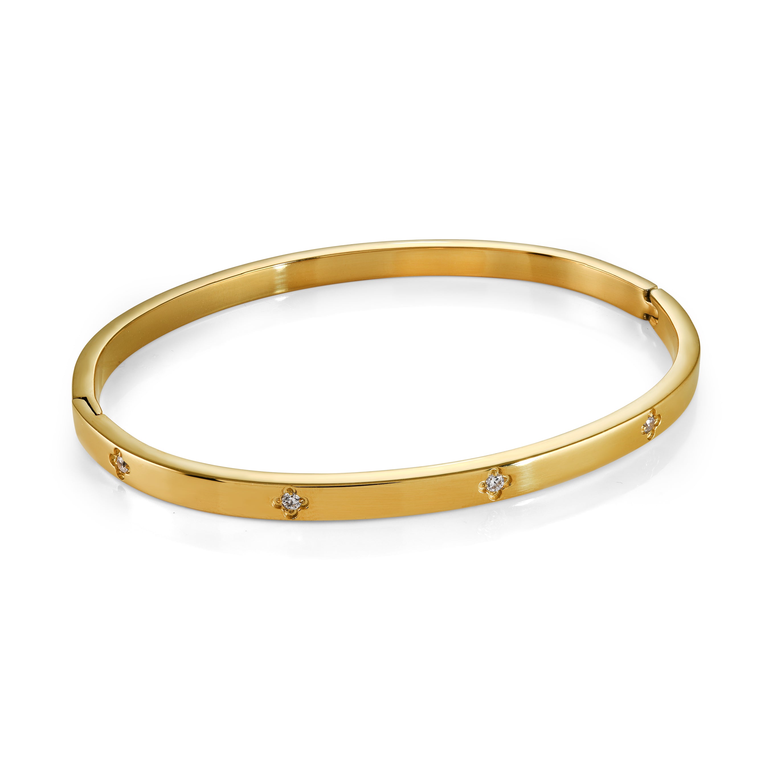 4mm White-Cz Bangle