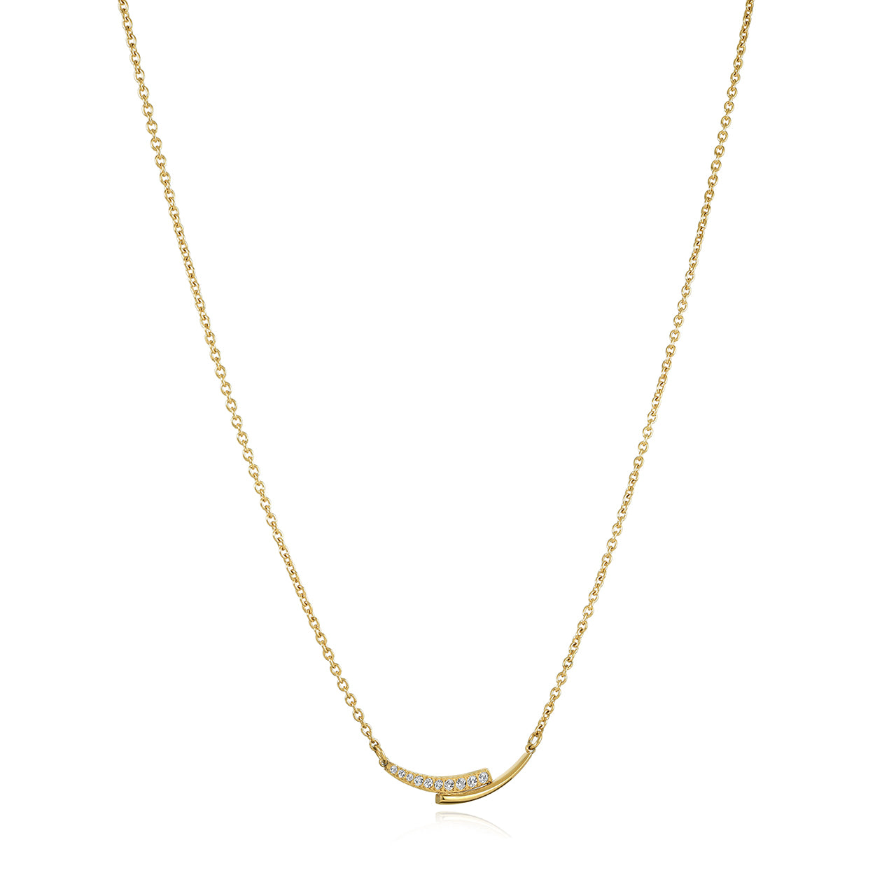 Cz Swoop Necklace