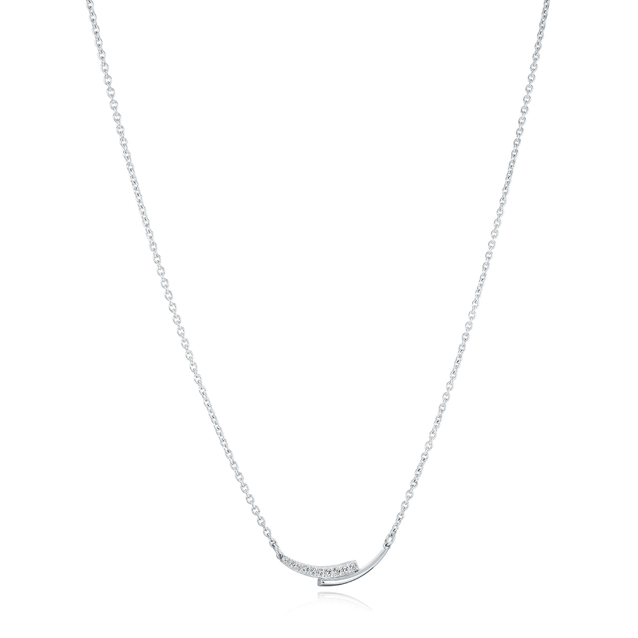 Cz Swoop Necklace