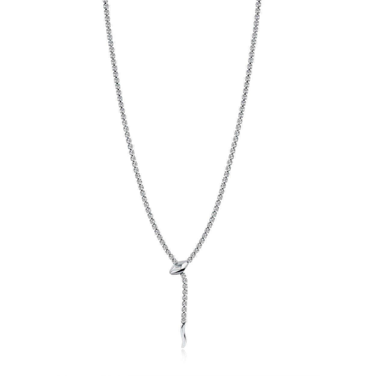 2mm Cz-Tennis Snake Necklace
