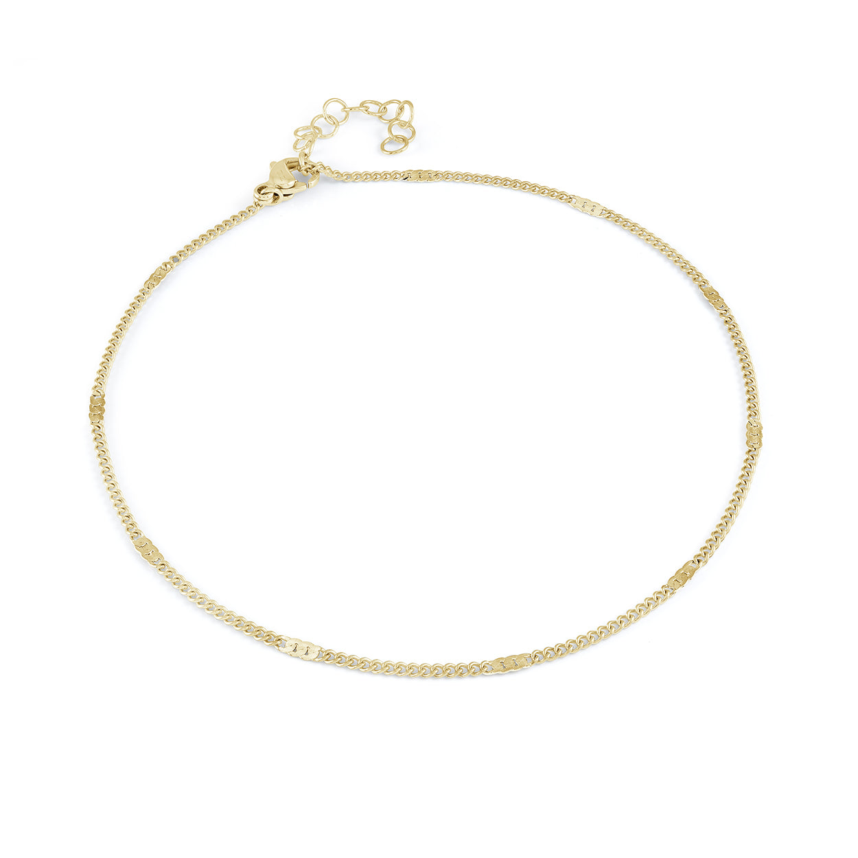 2.3mm Curb-Motif Anklet